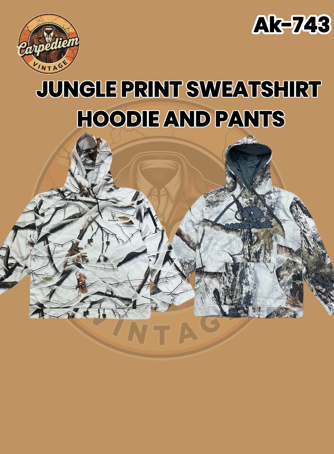 Jungle print Sweatshirt and Hoodie Ak-743
