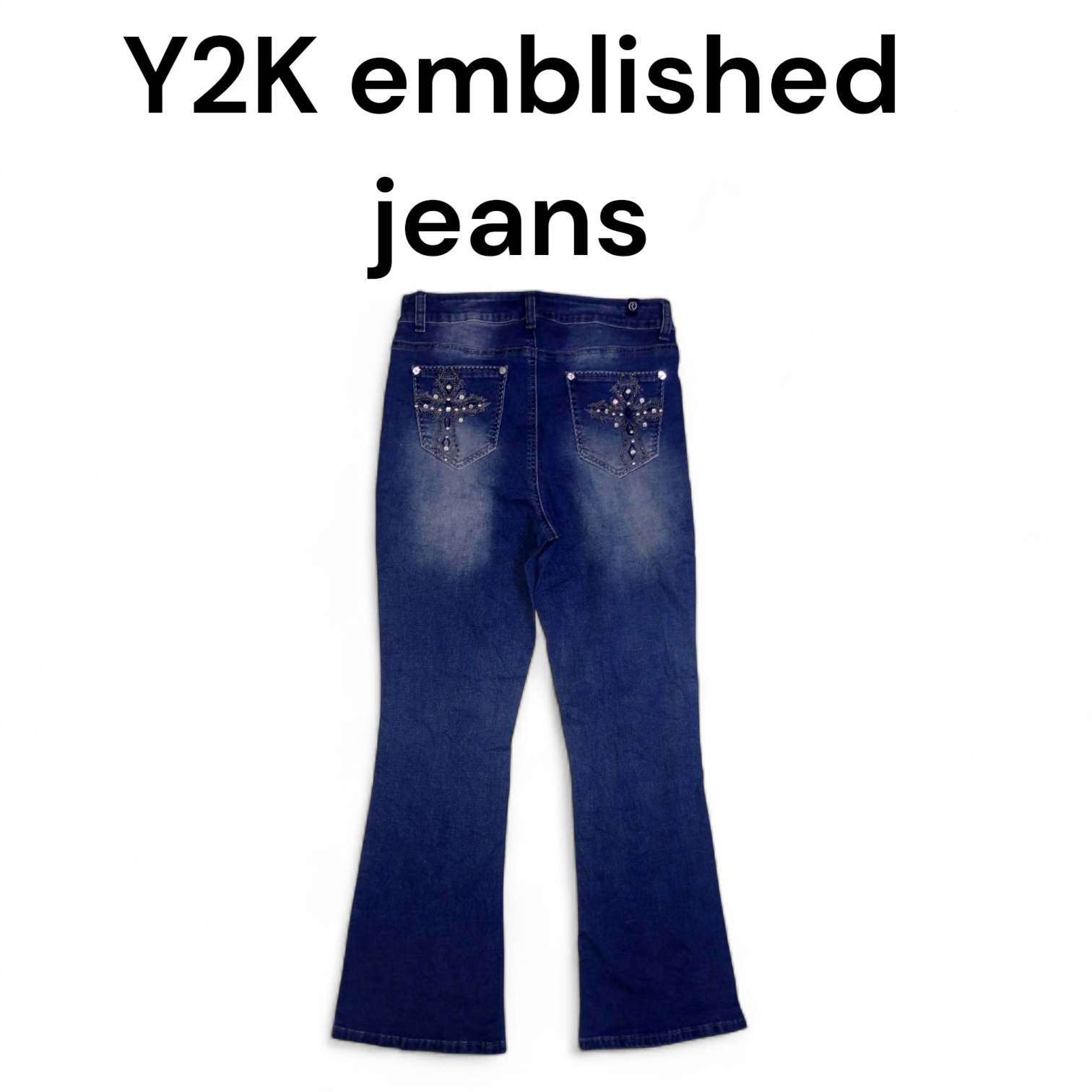 Y2K embellished jeans