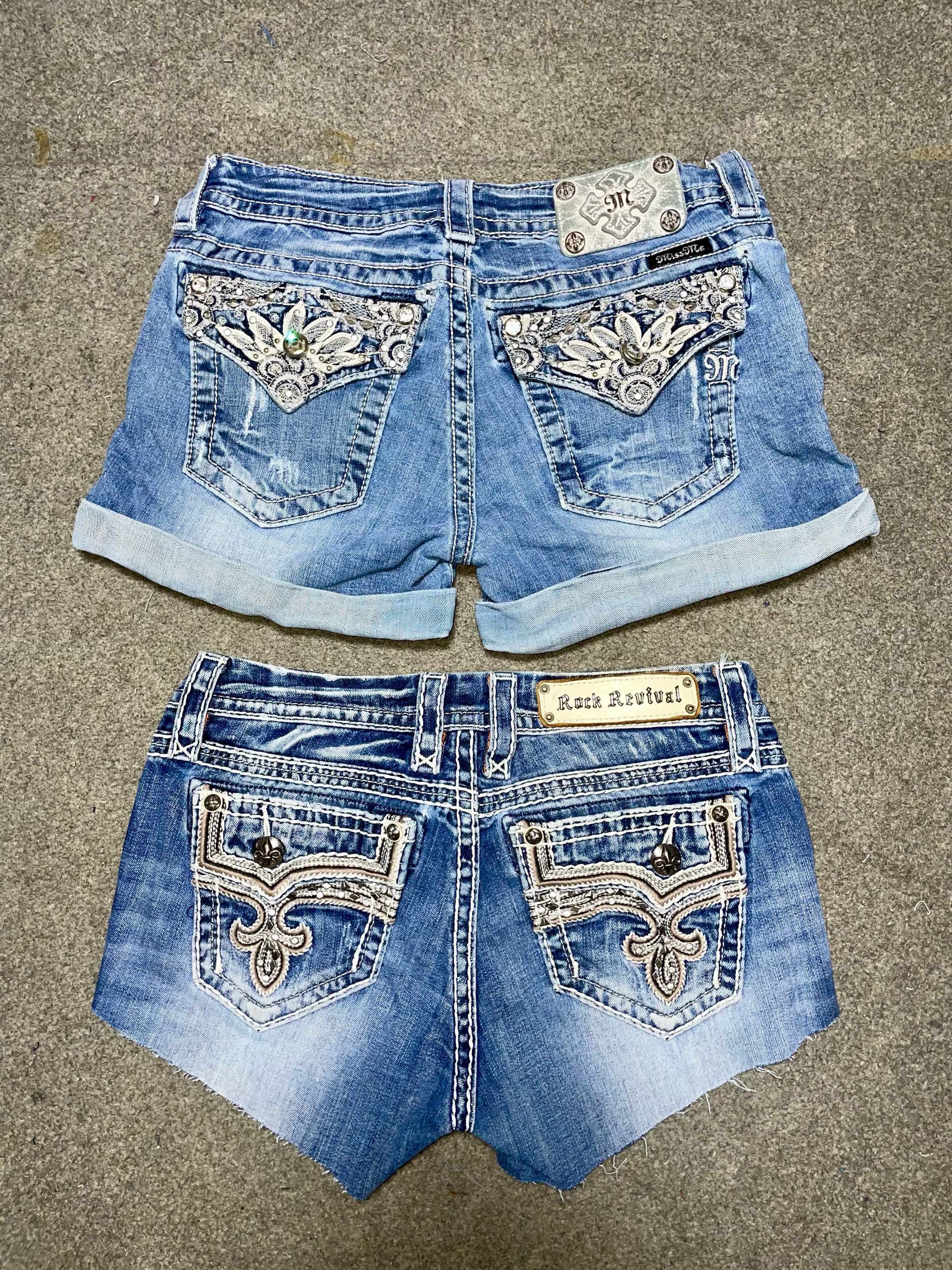Miss Me Rock Revival True Religion Shorts