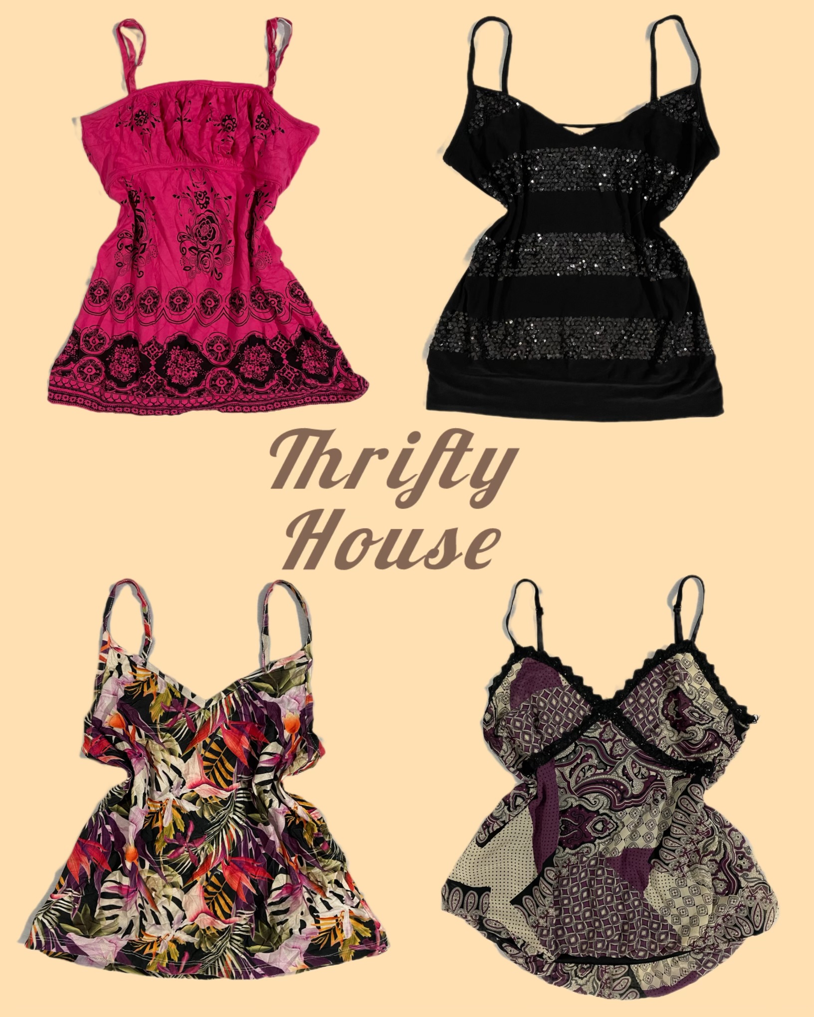 Preloved & Pretty Y2k Cami Tops(TH/220)