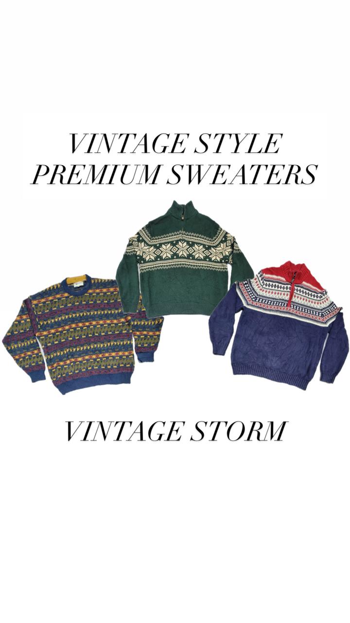 Vintage Premium Printed Sweaters