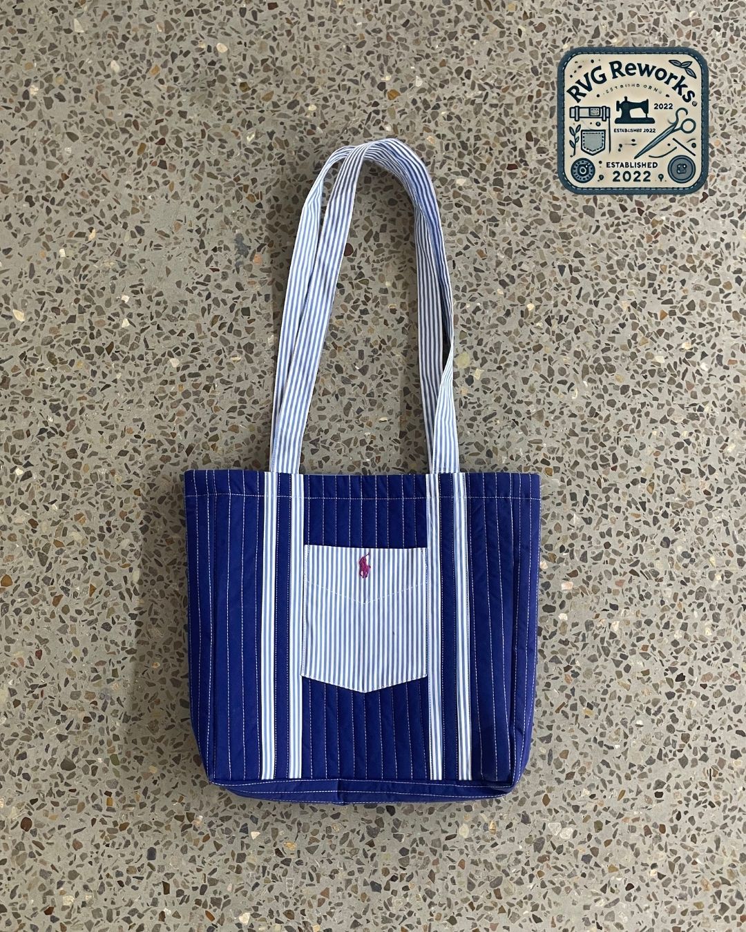 Sacola Tote de Algodão RL Reaproveitada com Almofa..