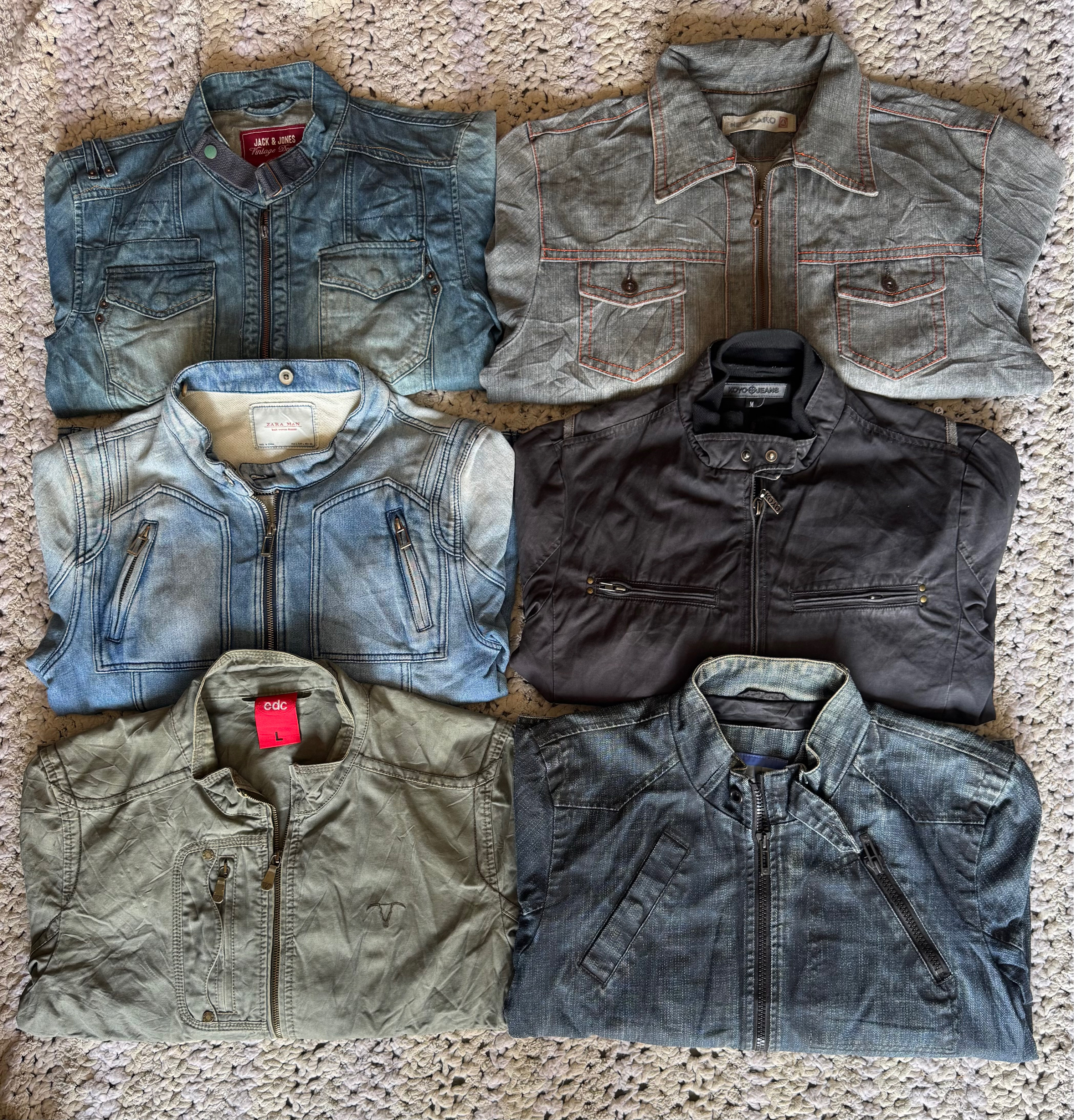 Denim Unbranded zipper Jacket 14 pieces