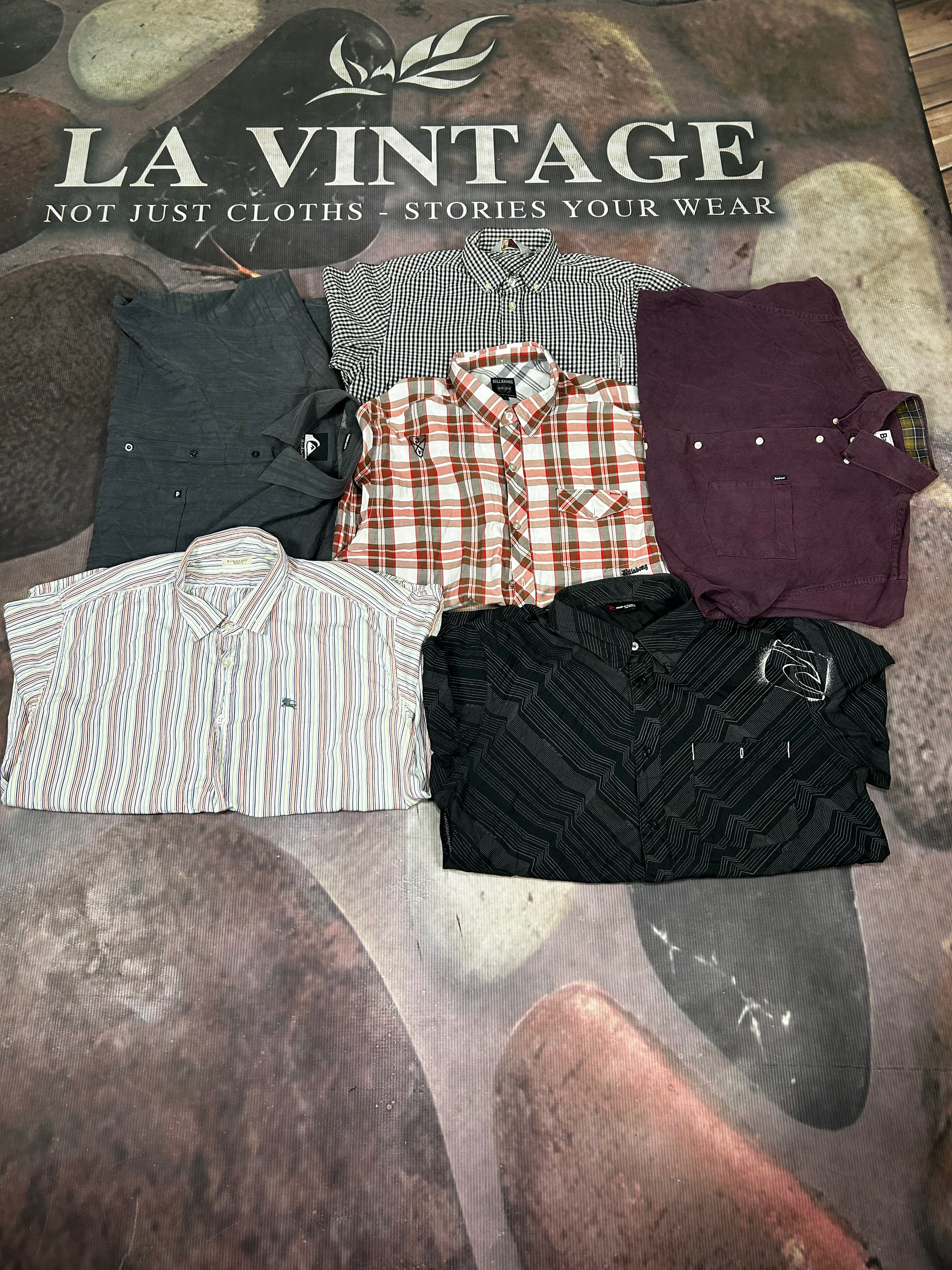 メンズボタンアップシャツミックスブランド