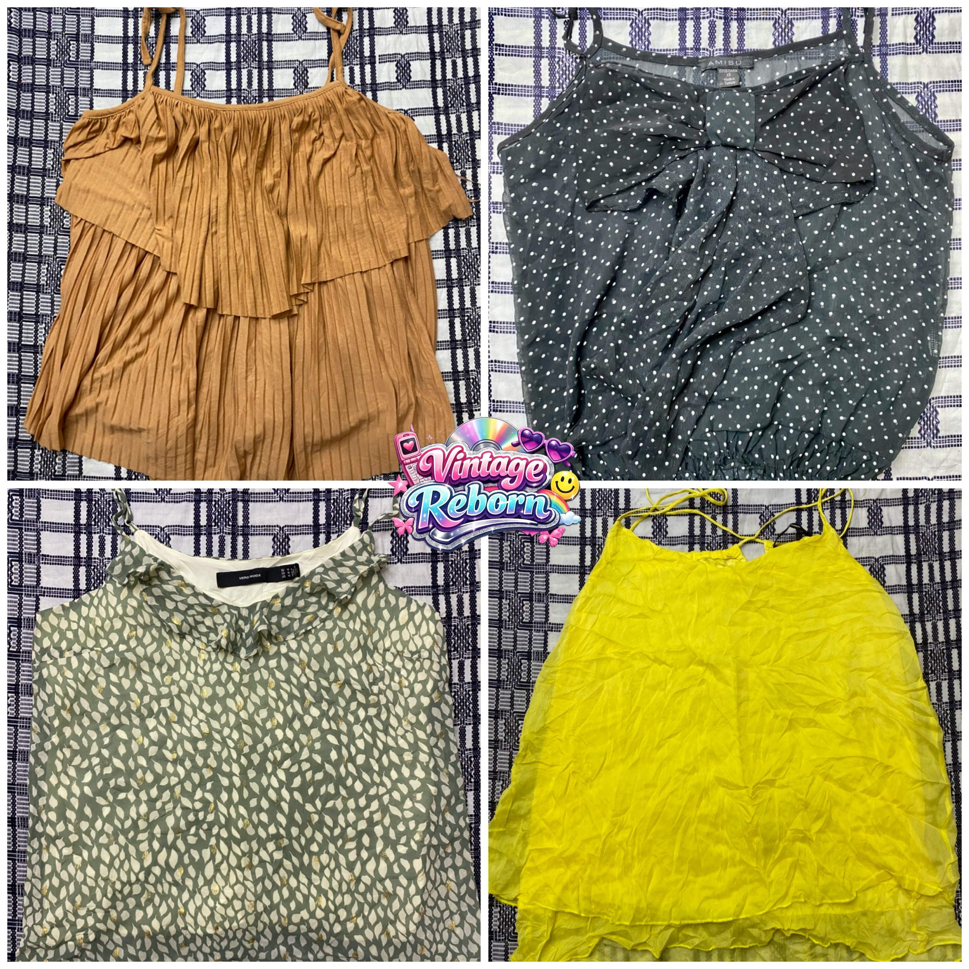 Pacote de Blusas Vintage Florais e Femininas Y2K –..