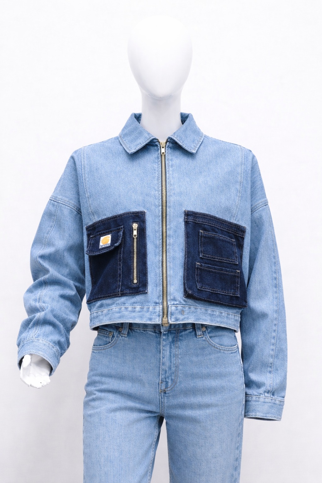 CR1341 Upcycled Denim Jacket