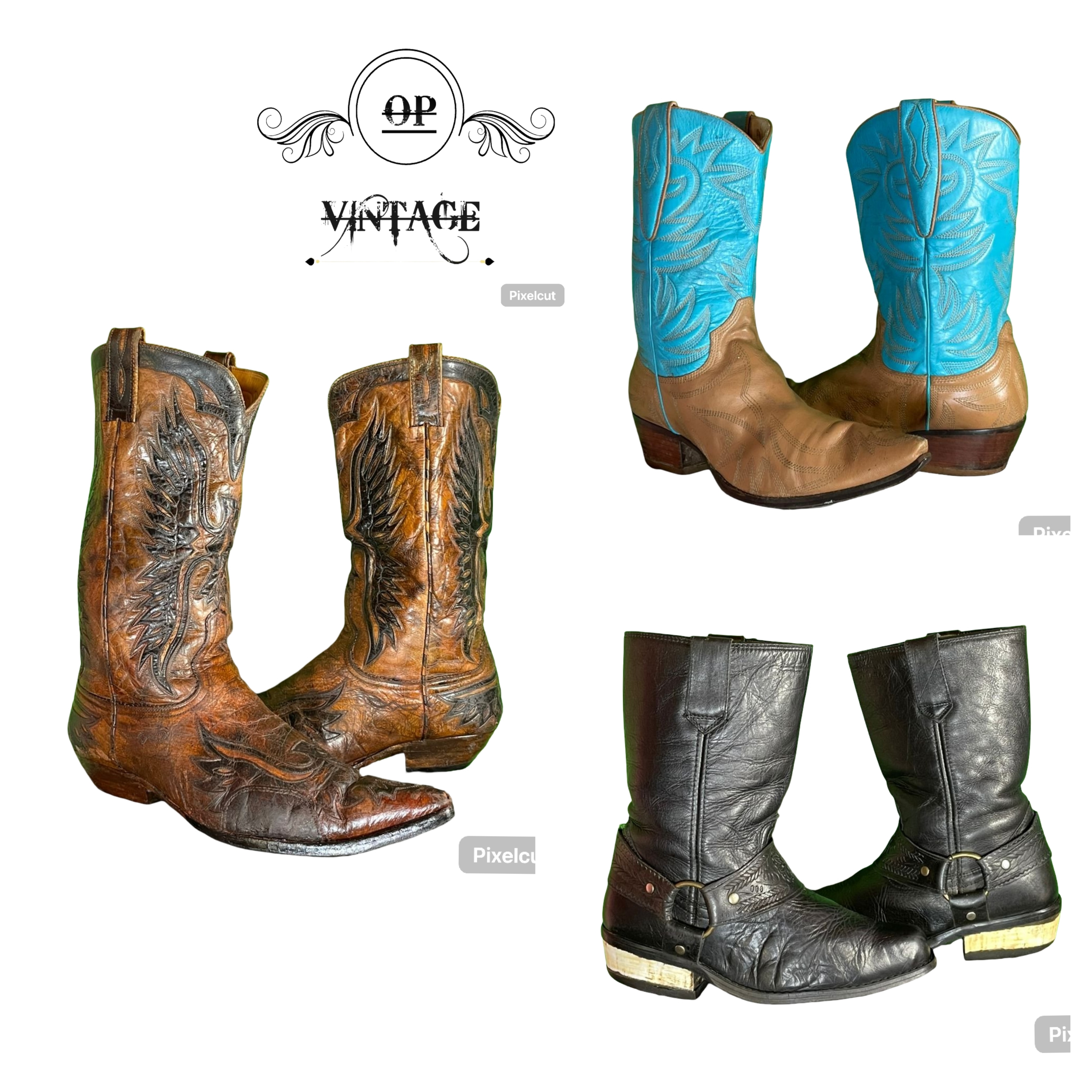 Op vintage 167 Meilleures Bottes de Cowboy Vintage