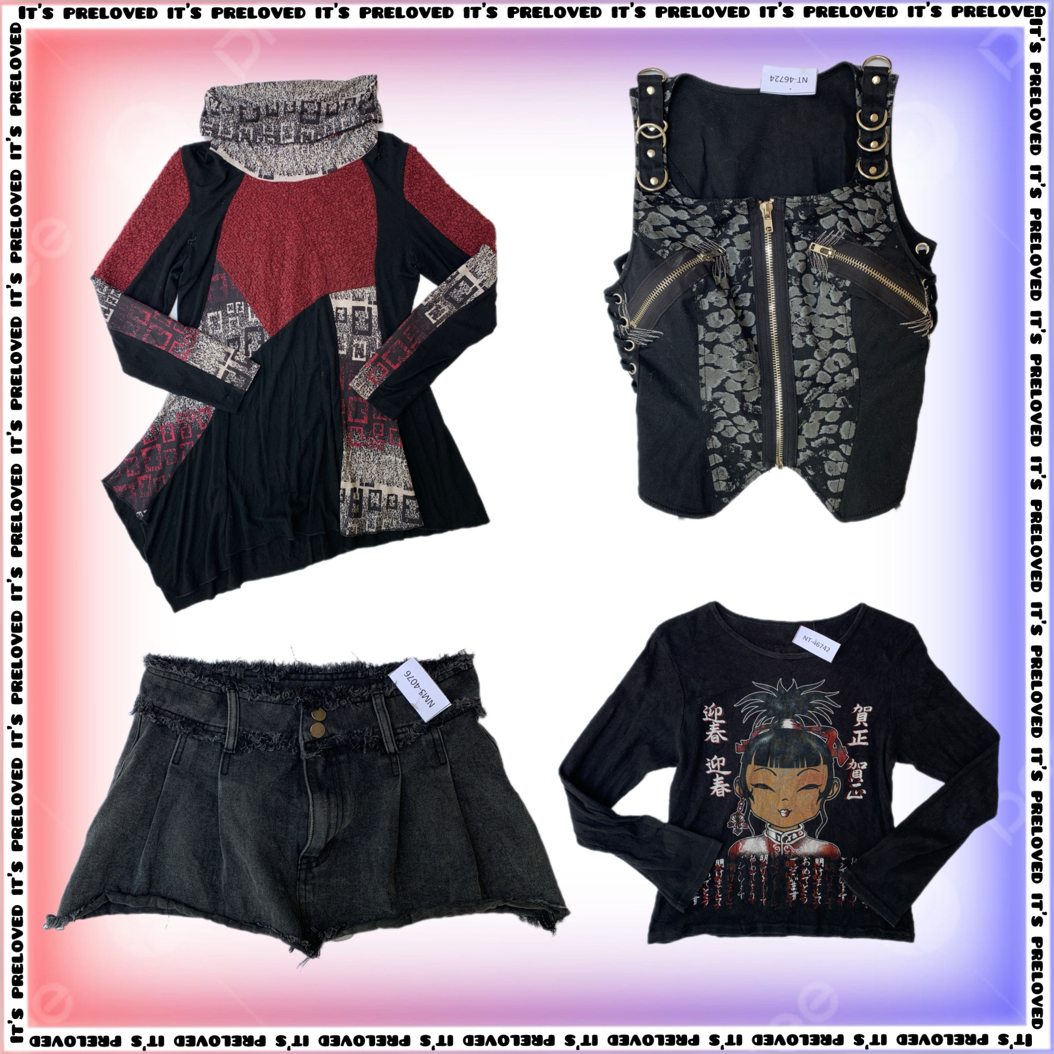 Ensemble de rues de la ville - hauts, robes, jupes..