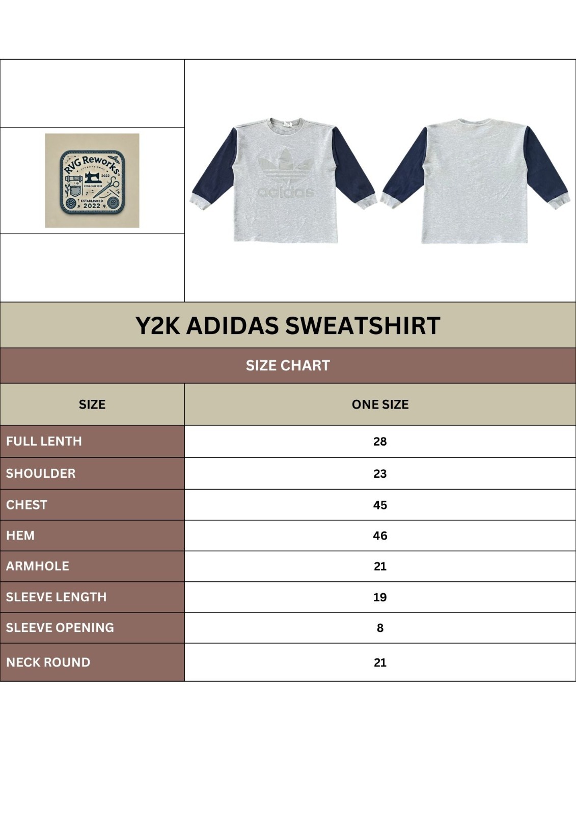 Couche de survêtement surdimensionnée Adidas upcyclée