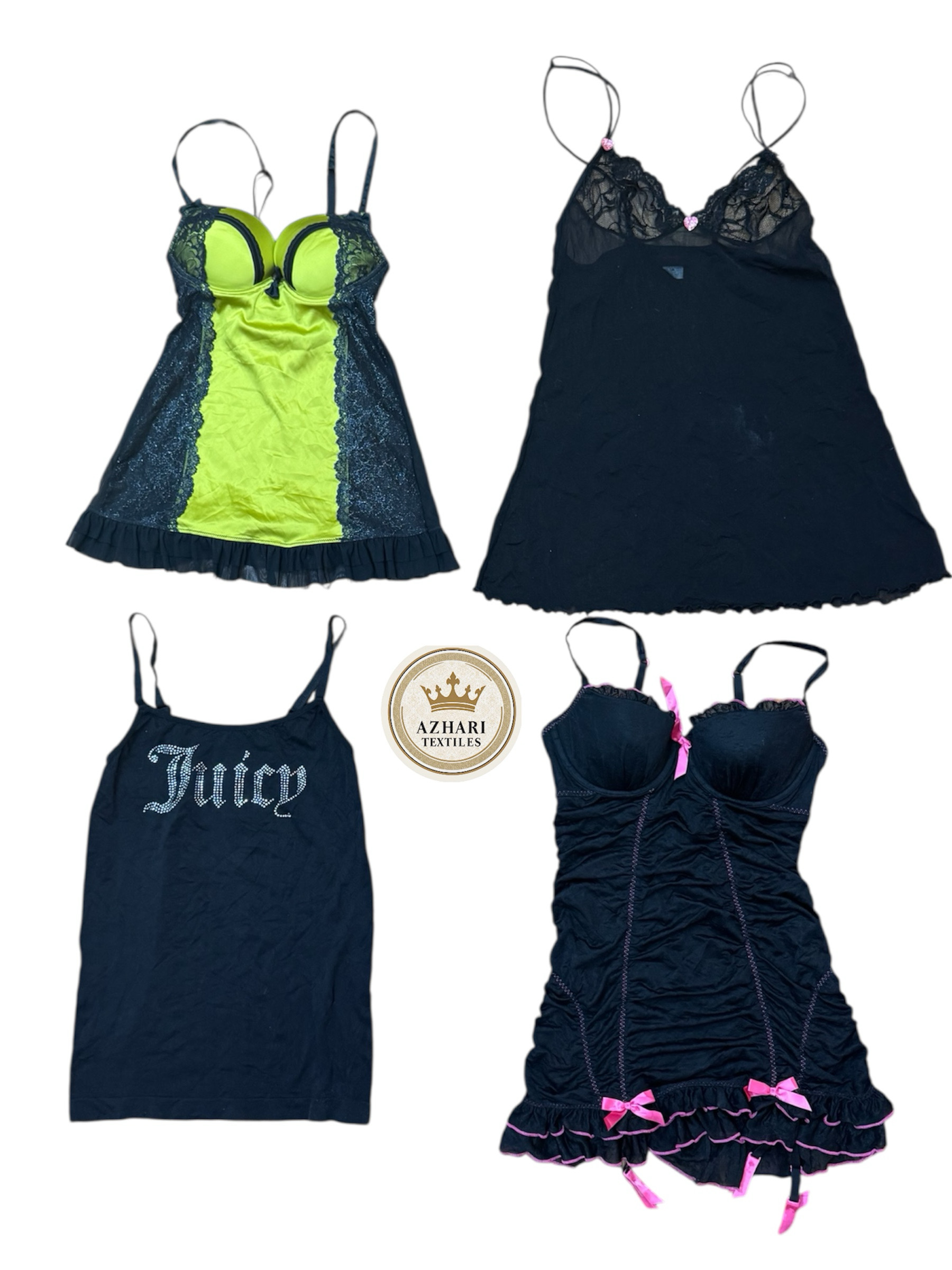 Y2K Black Slik / cami Tops 10 pcs At 551