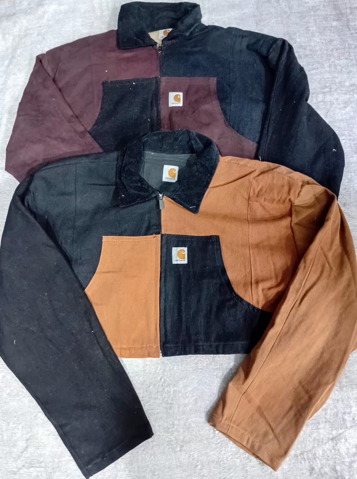 CR6689 Upcycled Carhartt Crop Jackets