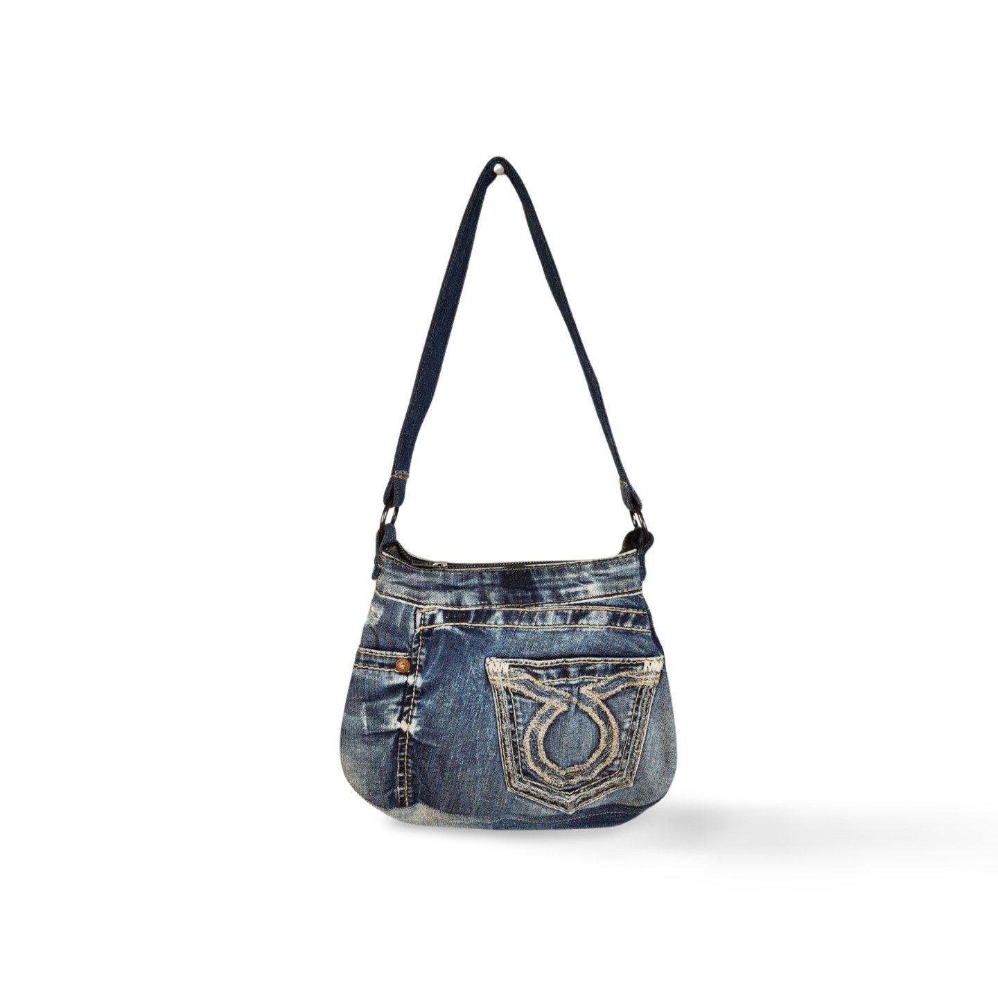 UPCYLED DENIM Y2K SCHULTERTASCHE