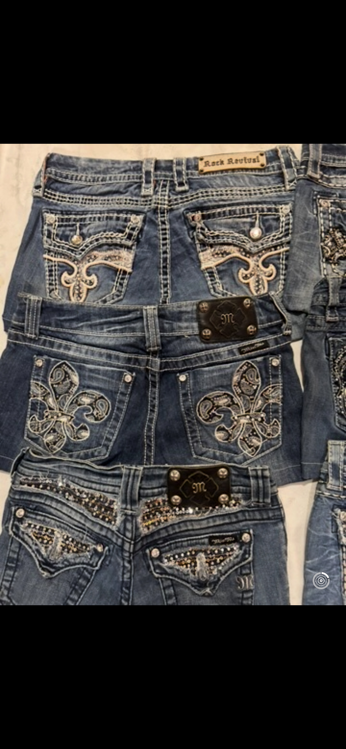 Miss me True Religion Rockrevival Mini shorts