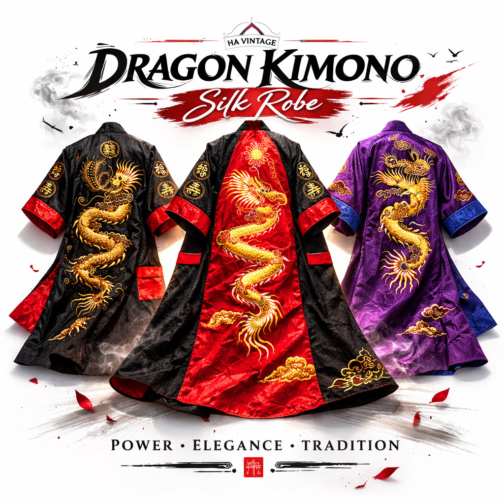 Robe di seta Dragon Kimono