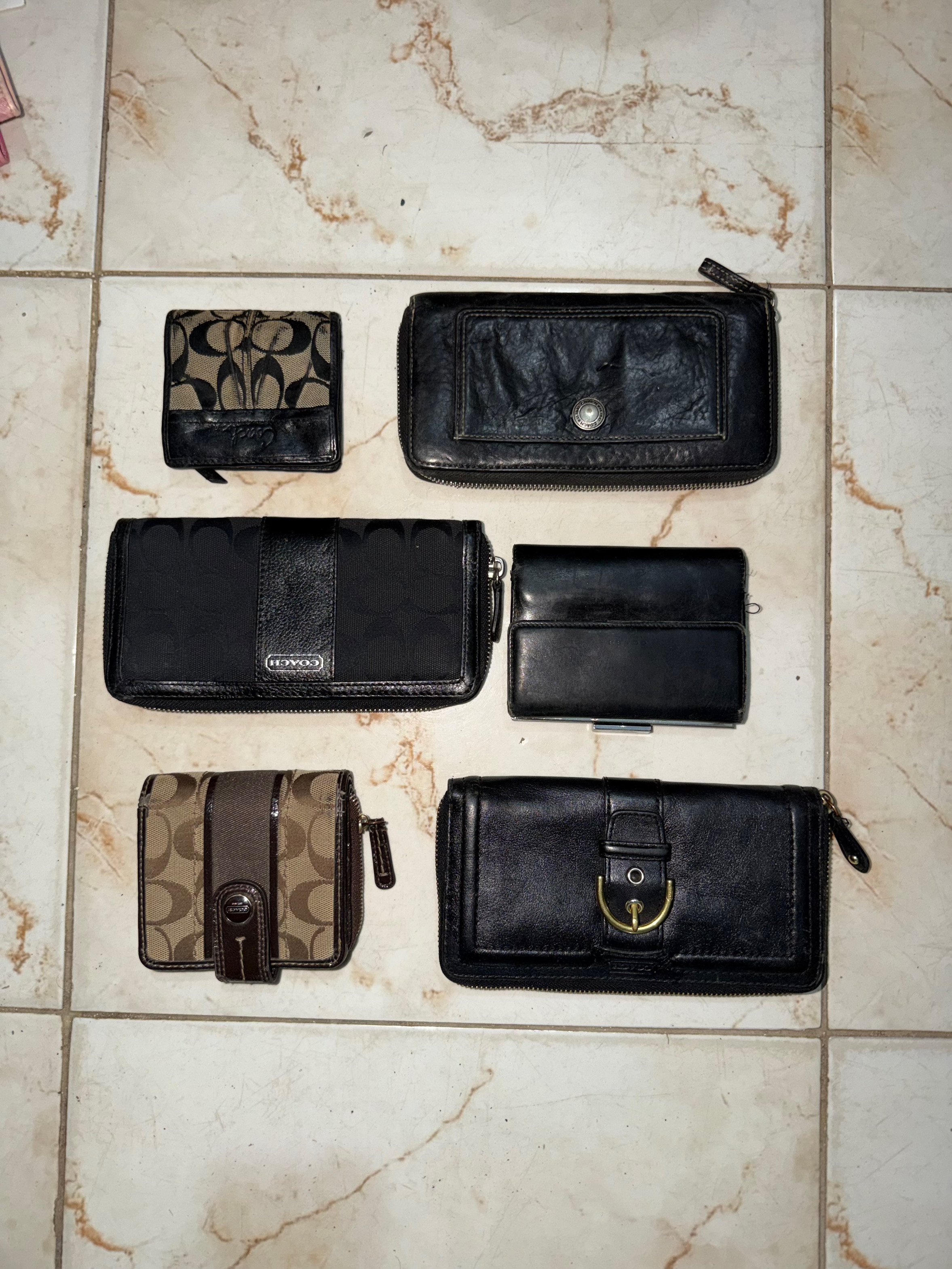 Y2K Black Coach wallets