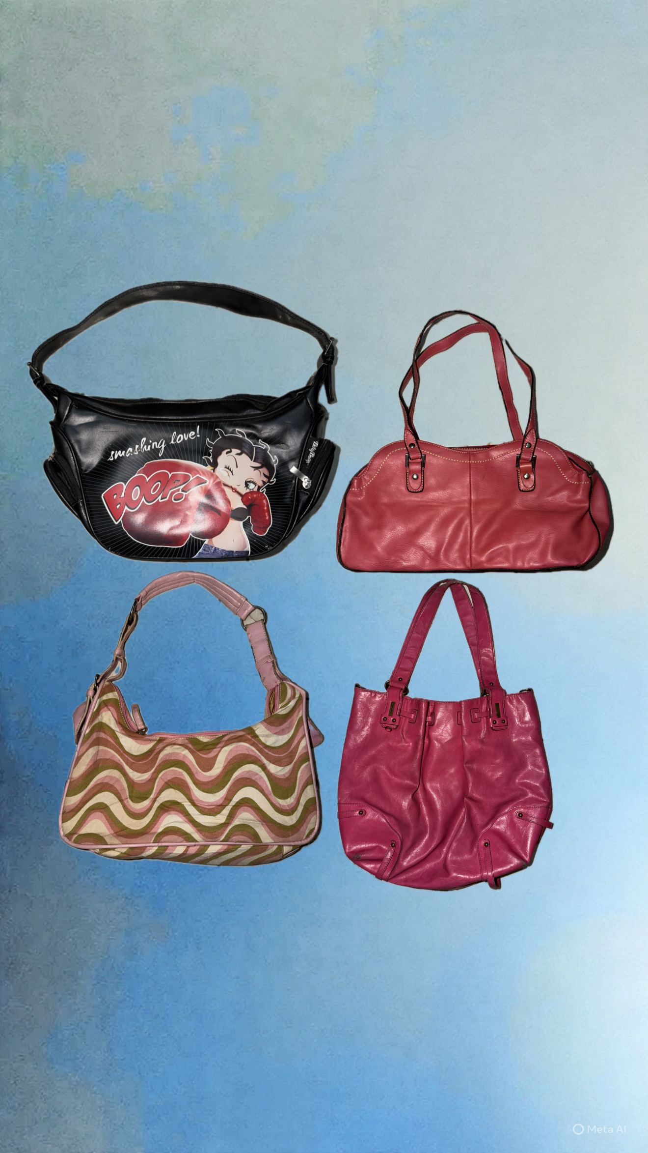 Y2K Pookie Girls pink Bags