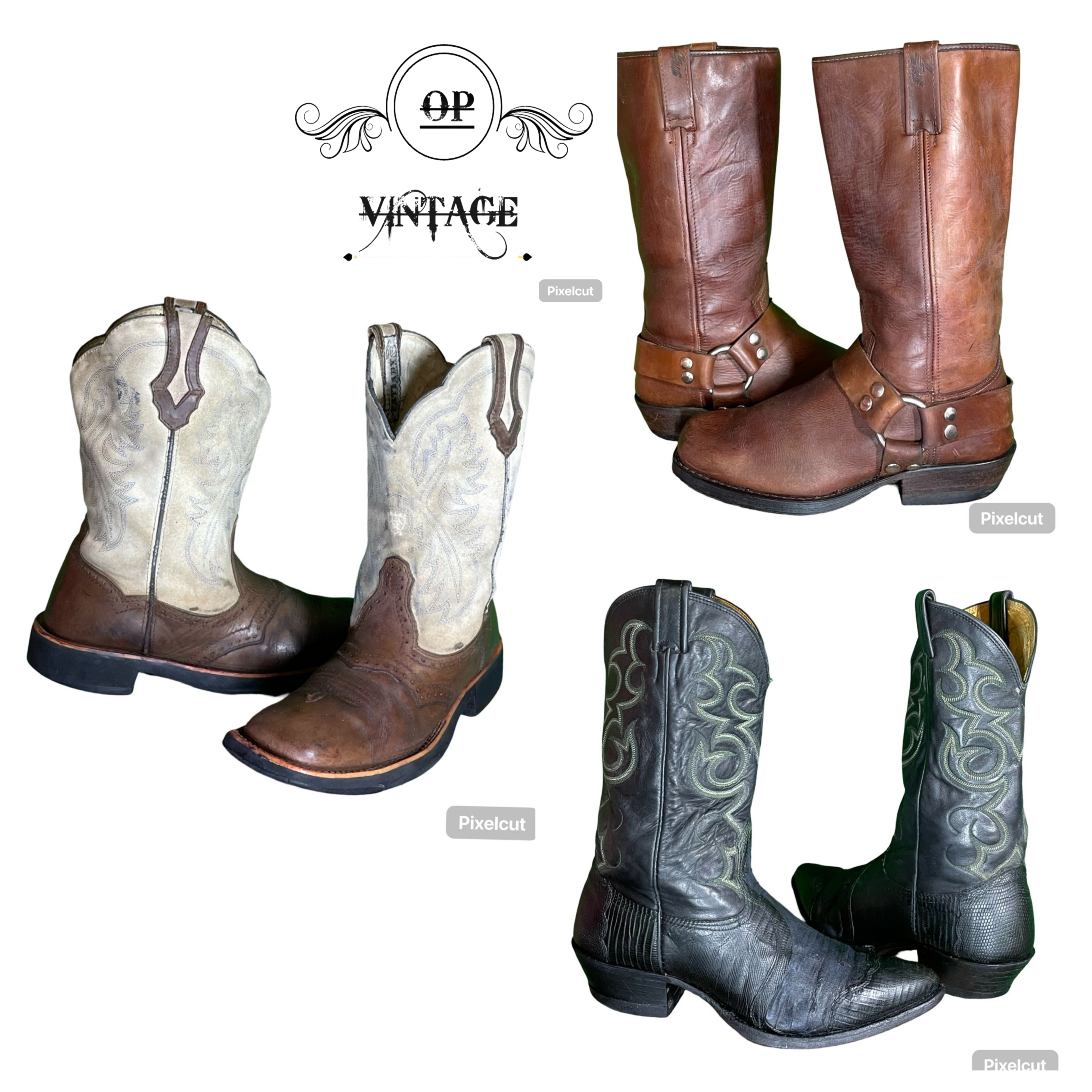 Op vintage 271 Branded Cowboy Boots