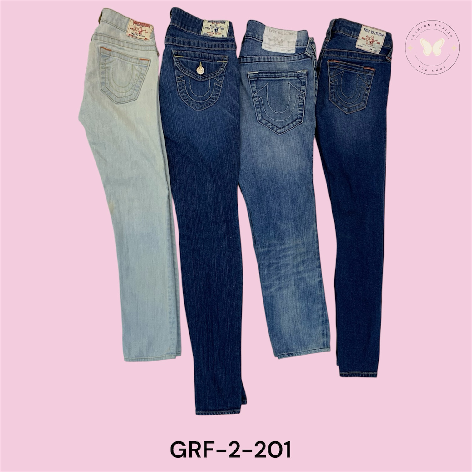 Jeans de corte relajado True Religion – Lavado vin..