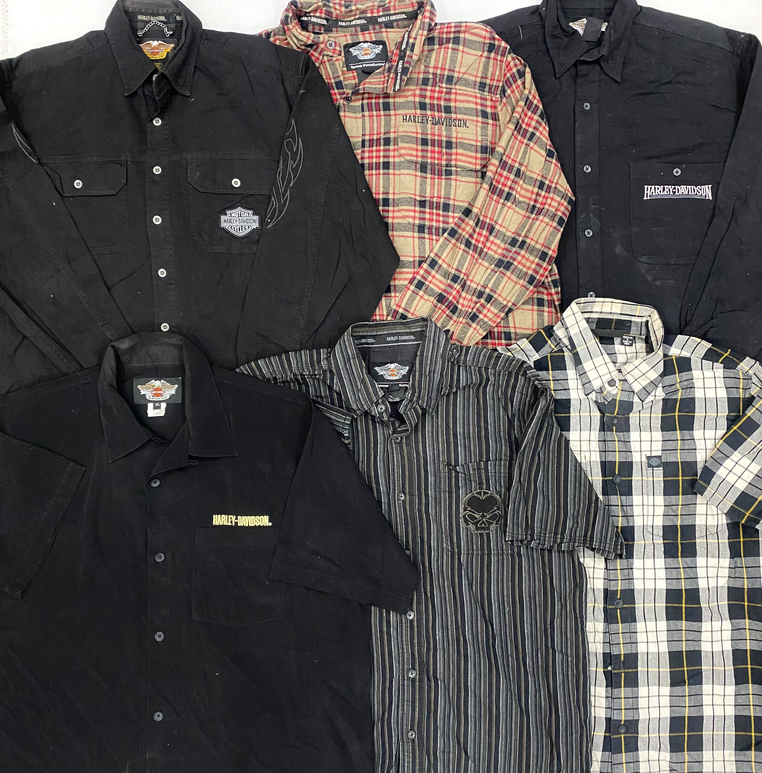 Camisas de botão da marca Harley Davidson