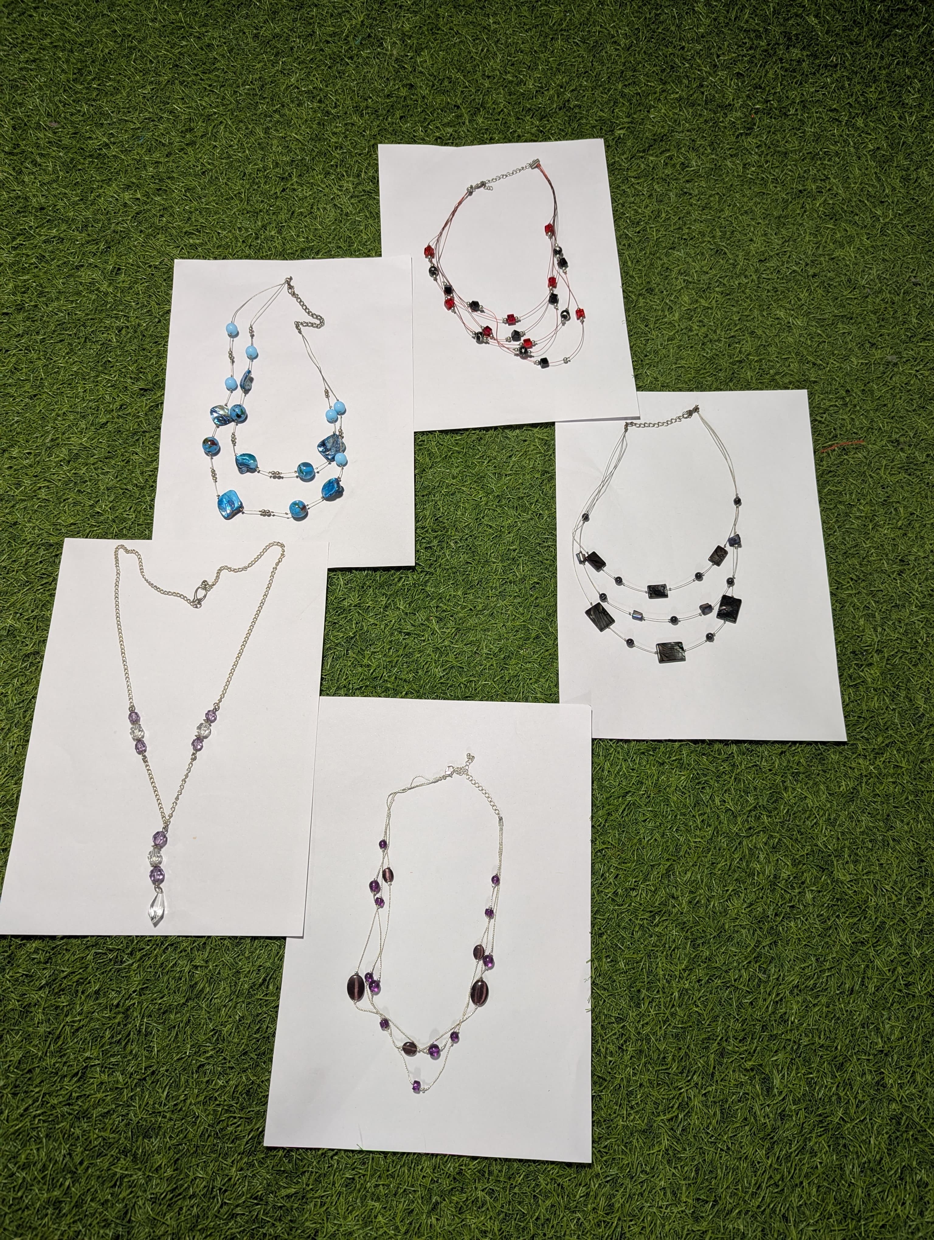 (FV-935) Ensemble de colliers multi-couches Crysta..