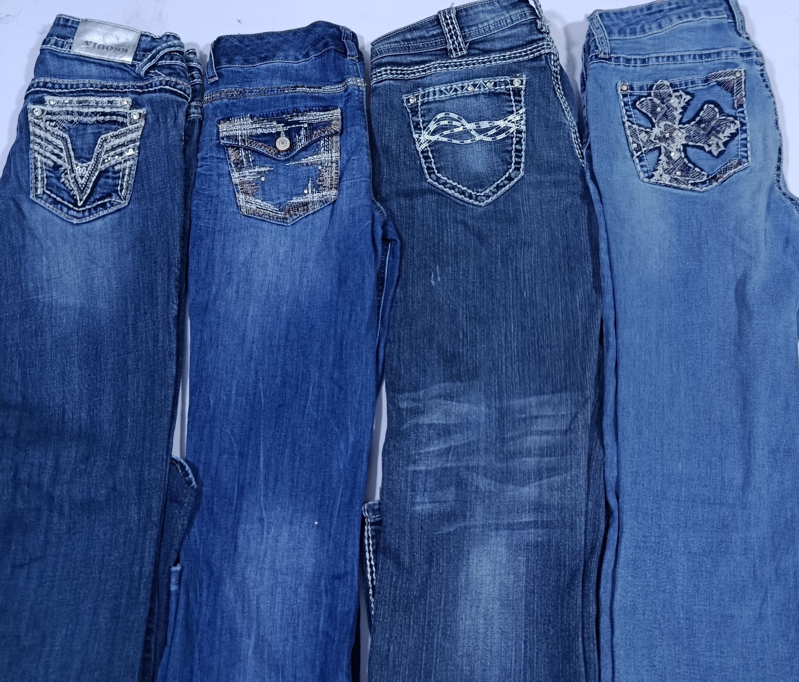 Embellished flare jeans 7Pcs (RV # 332)