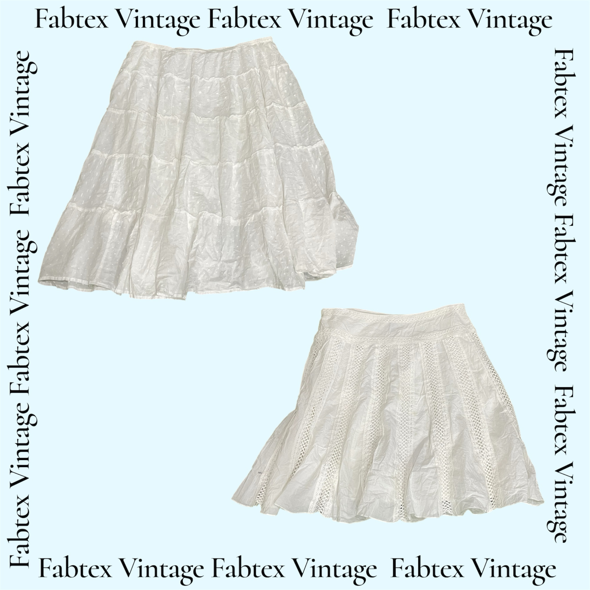 (FV-919) Jupes féériques blanches en coton Y2K