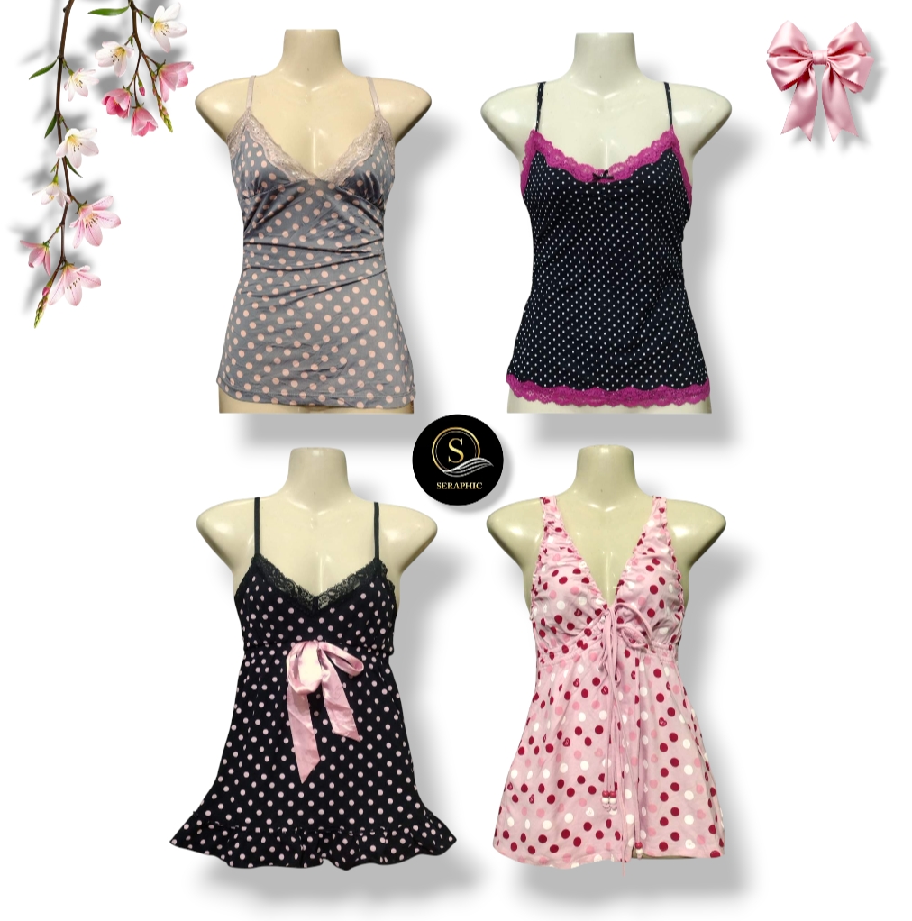 Camisole à pois Y2K