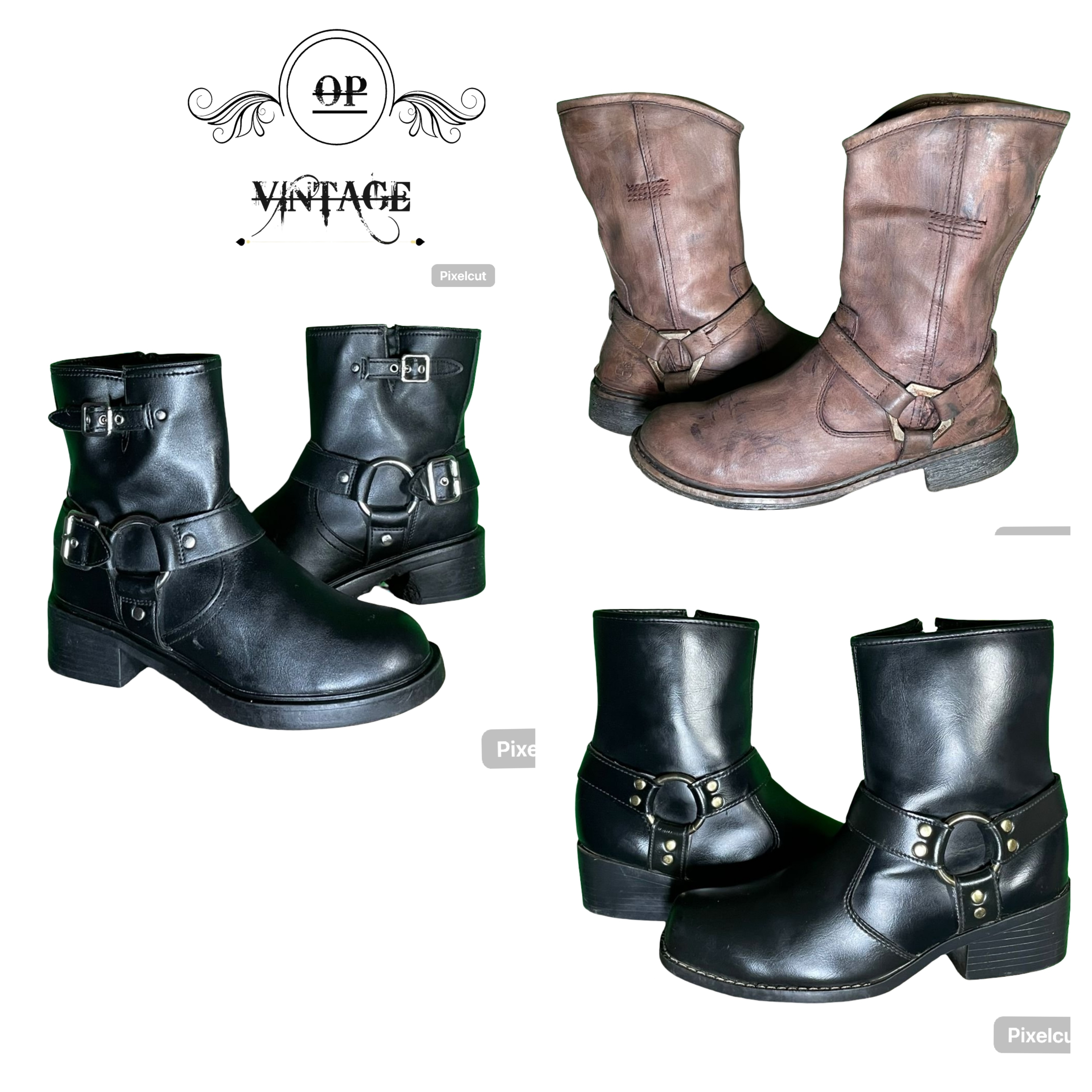 Op vintage 170 Buckle Biker Boots
