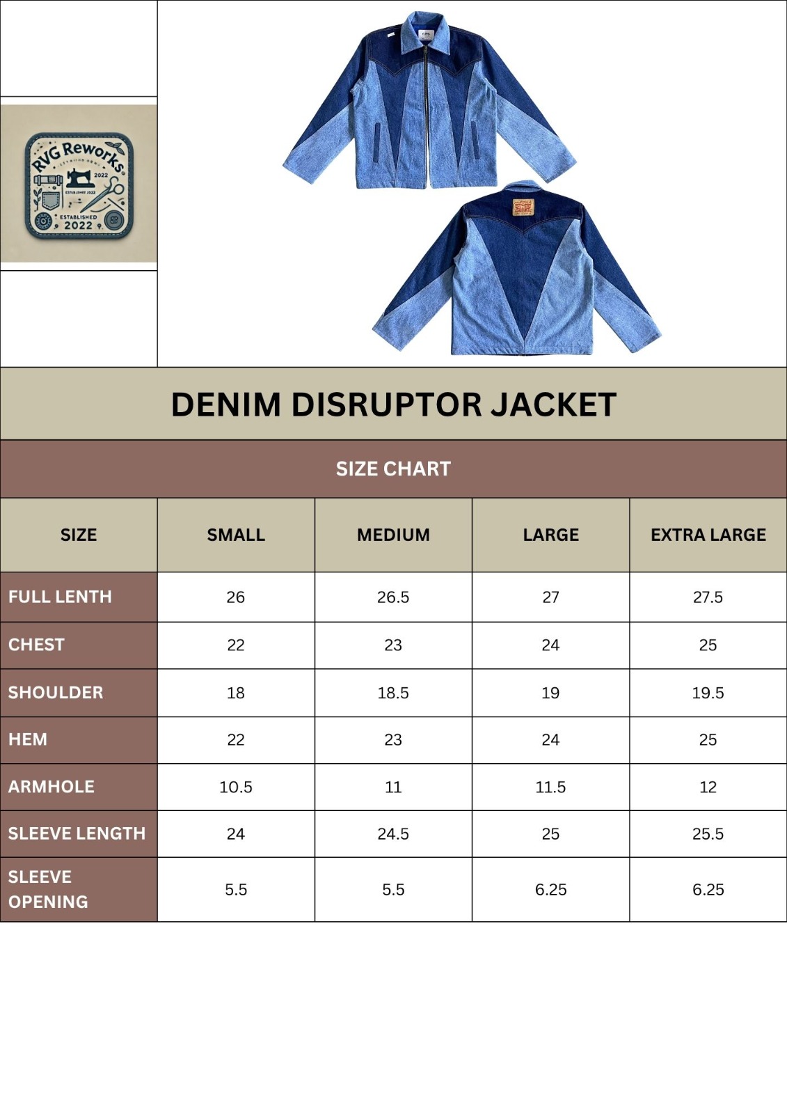 Upcycled Two-Tone Panel Denim Jacket