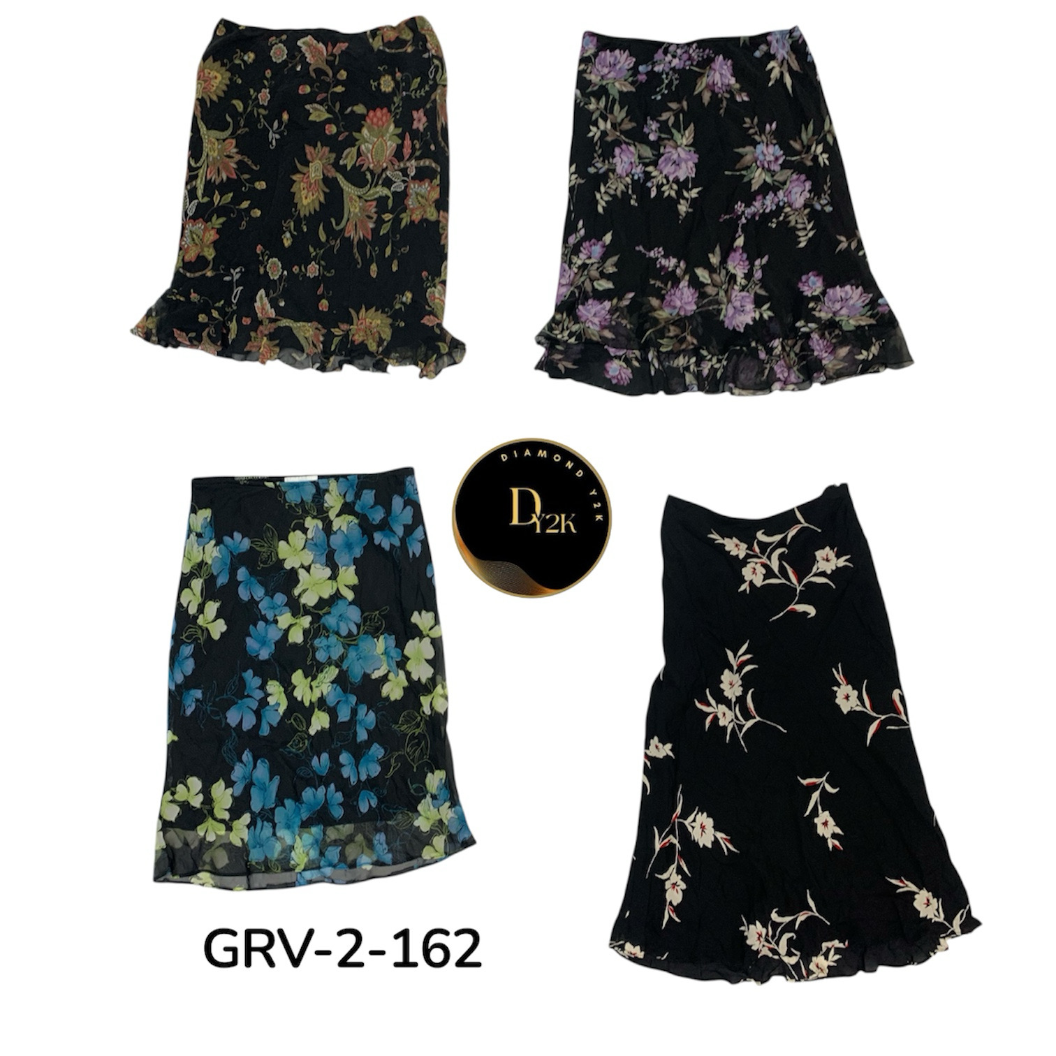 Mix Flora Printed Poly Skirt – Vintage Floral Coll..