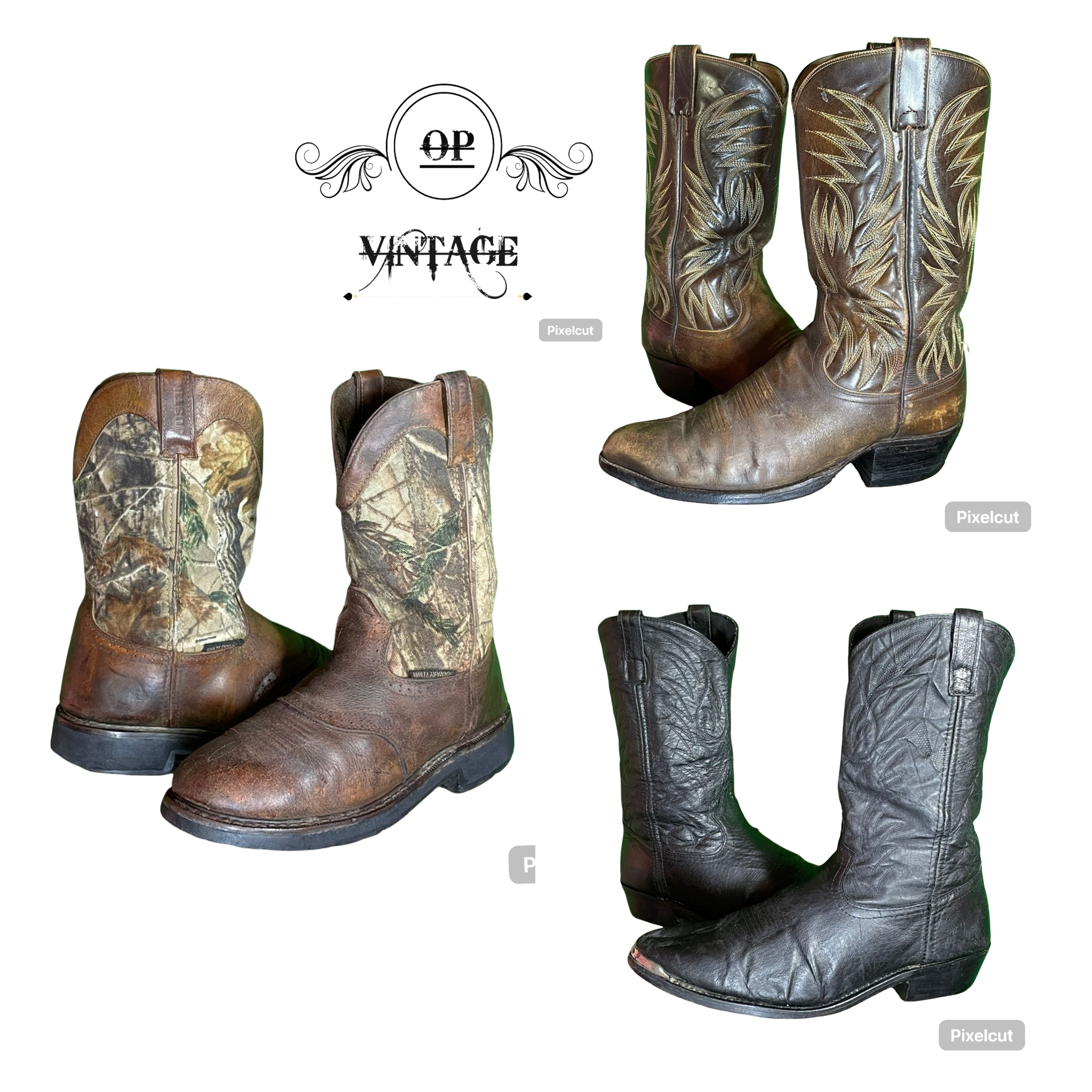 Op vintage 275 Meilleures Bottes de Cowboy Vintage
