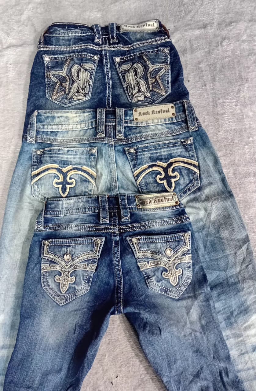 CR6703 Vintage Ladies Rock Revival Flare & Straigh..