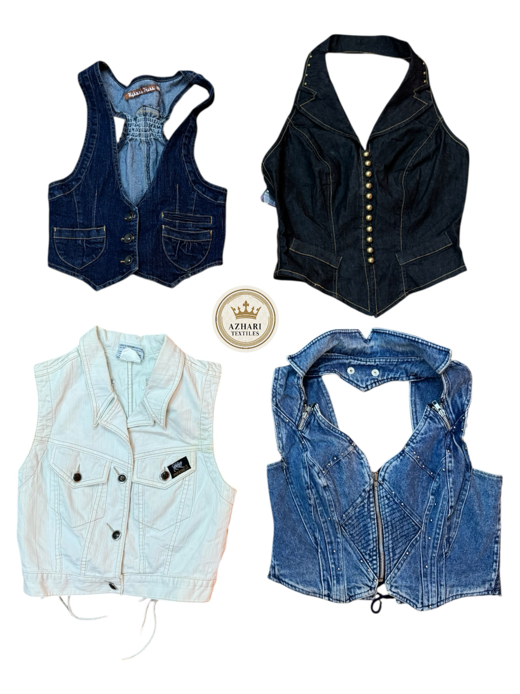 Y2K Denim Weste 7 Stück zu 567