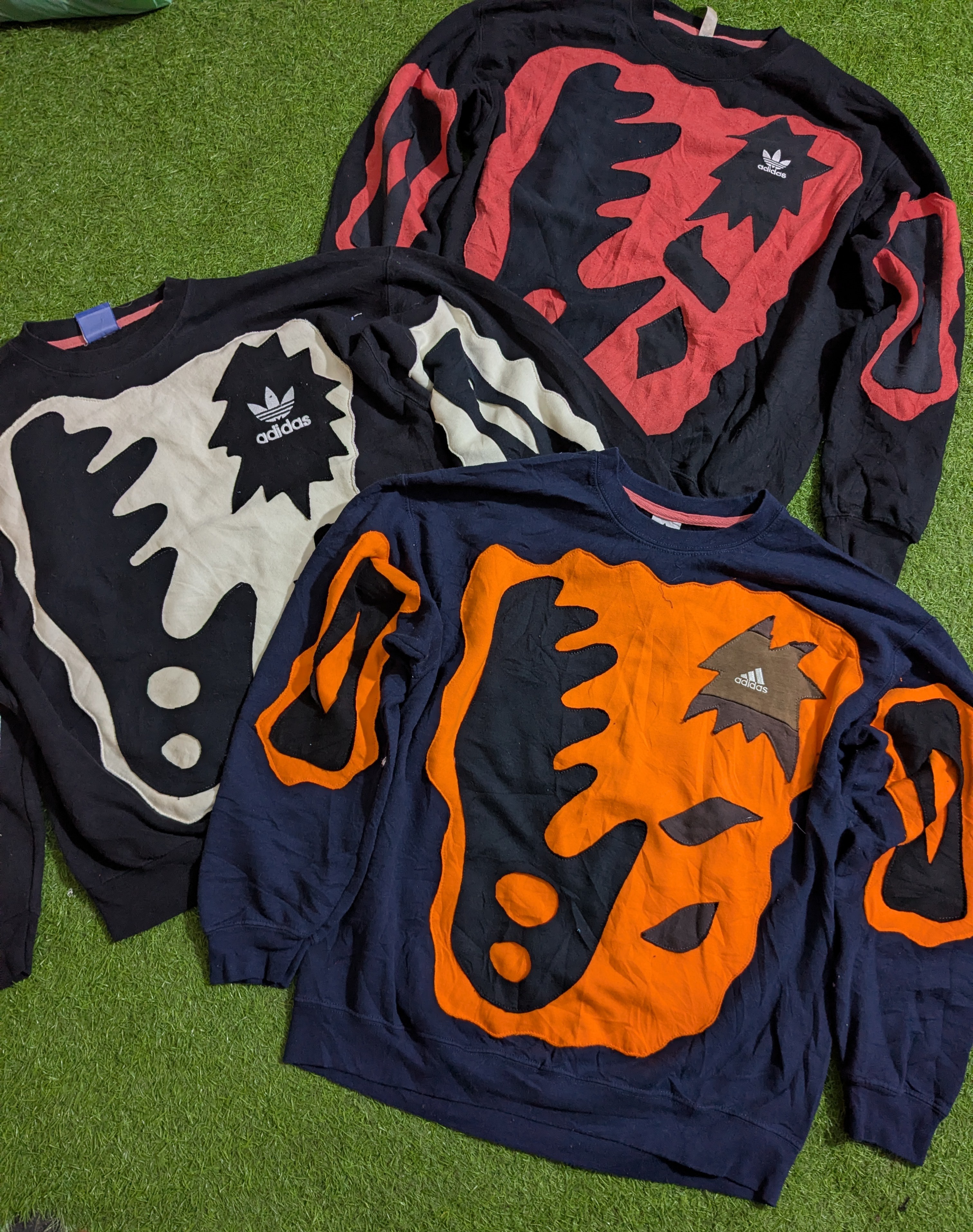 Pull en patchwork Adidas recyclé