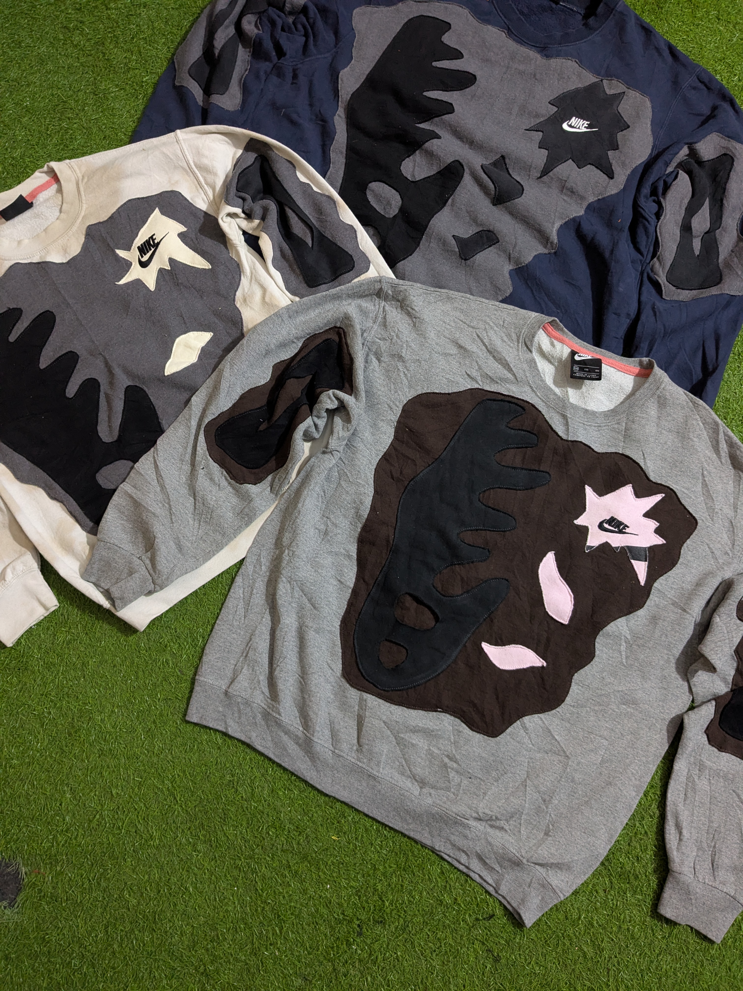 Pull en patchwork Upcycle Nike