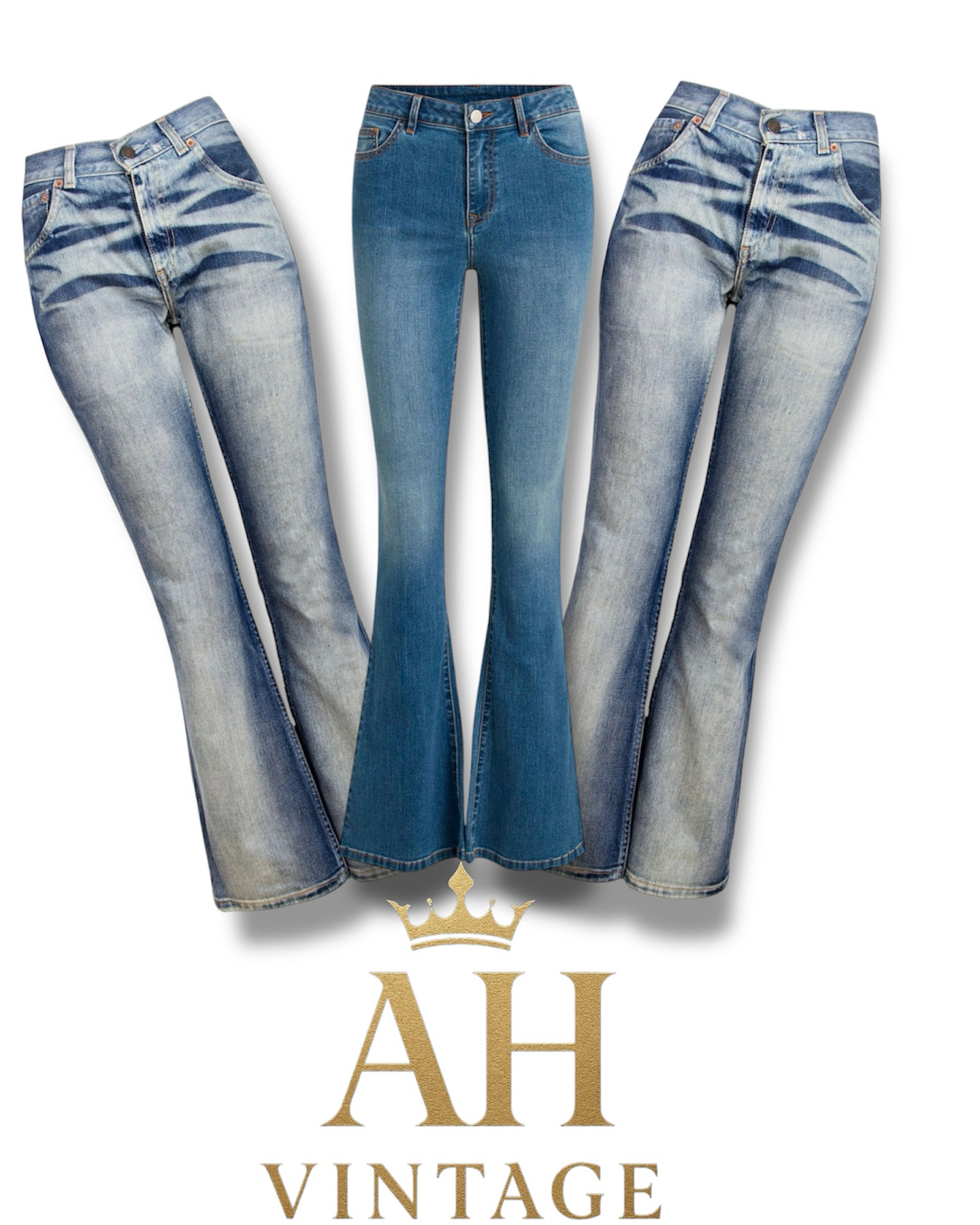 Embroidered flare jeans