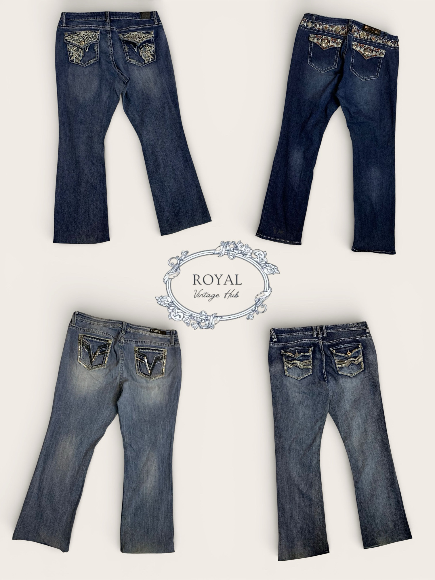 Y2K Chick Crush Flared Jeans Embroidered