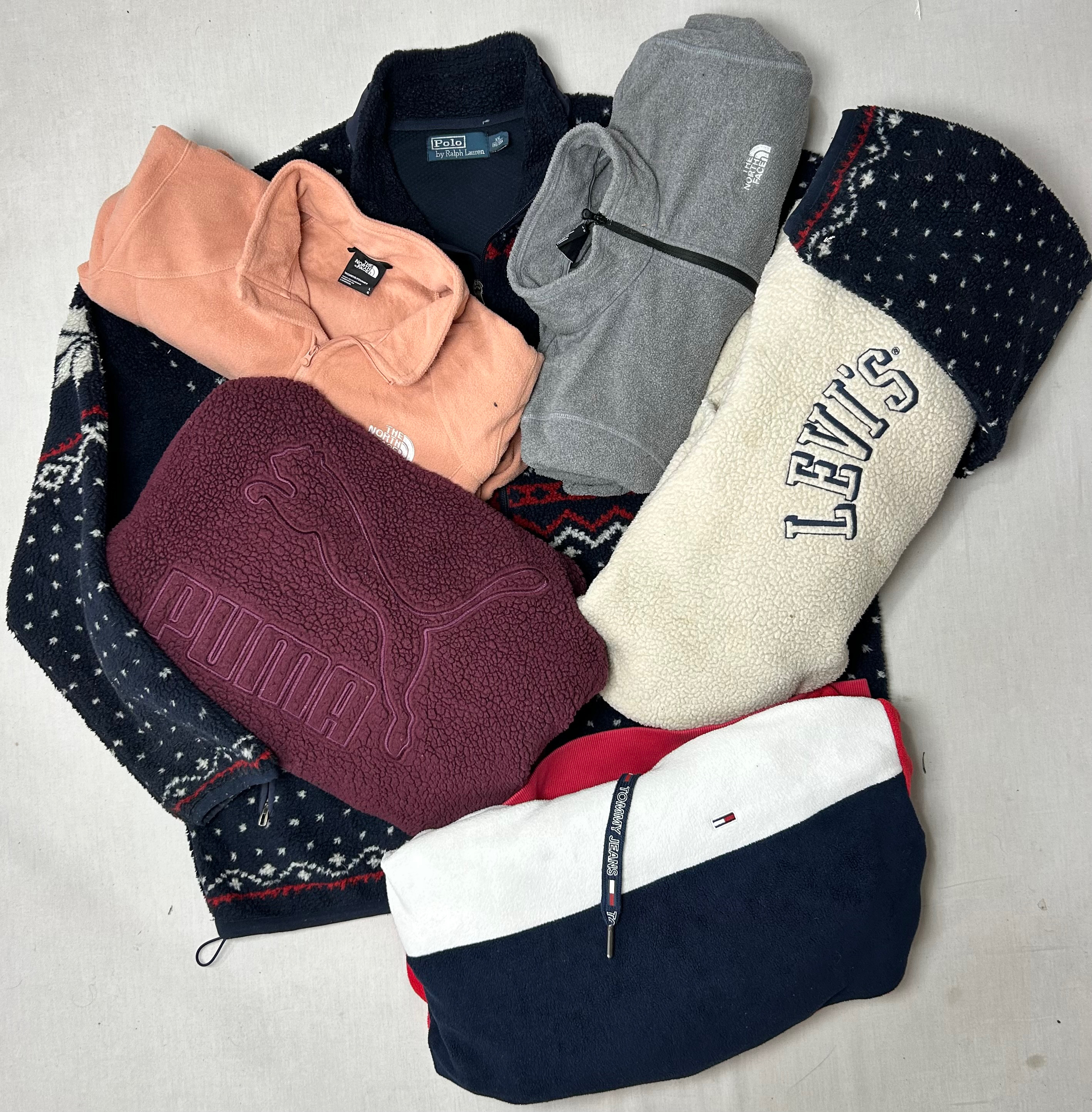 The north face & Ralph Lauren Levi’s & Puma jacket..