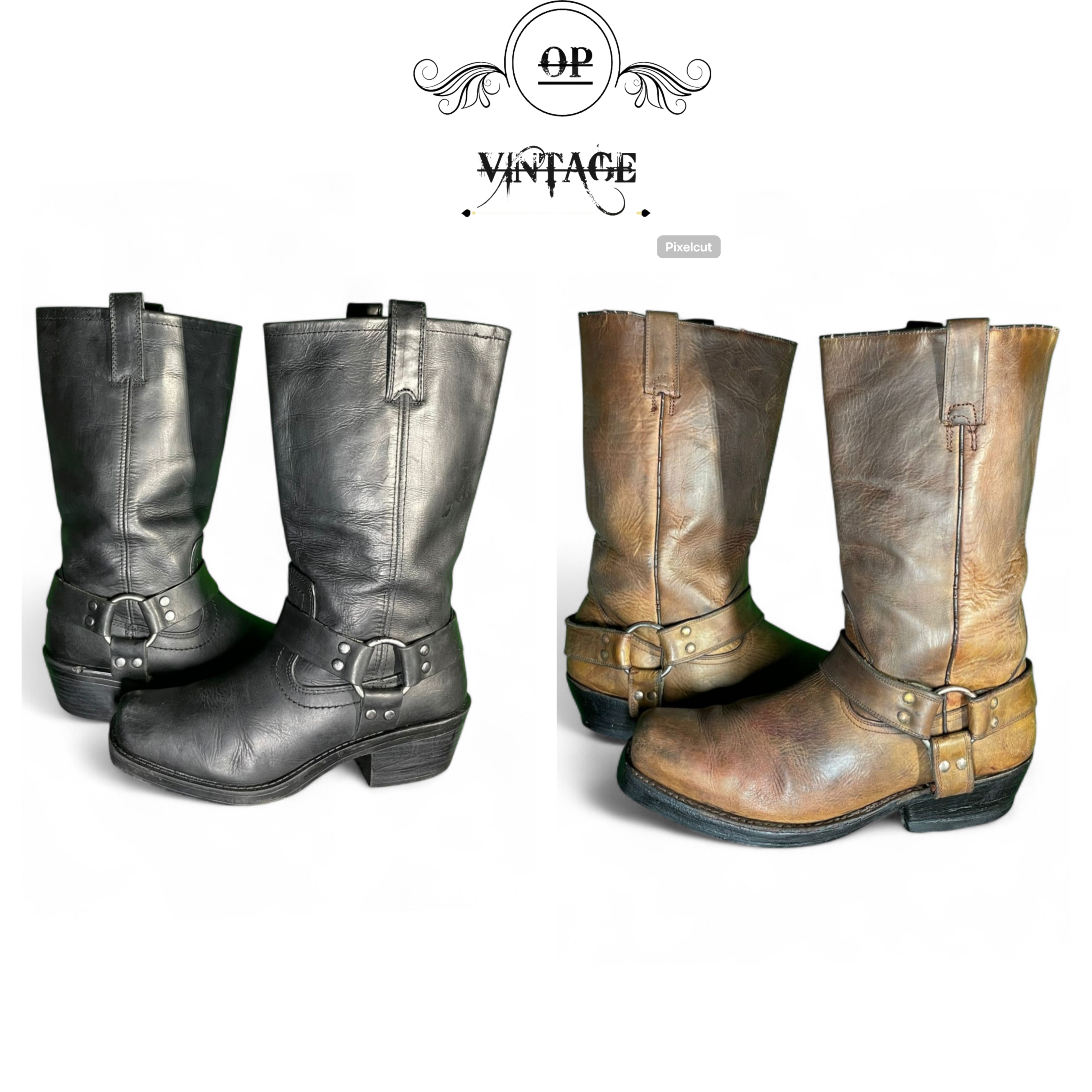 Stivali da biker in stile fibbia vintage 172 Op