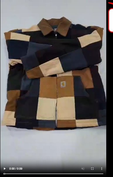 CR1351 Upcycled Heritage Patchwork Zip-Jacke