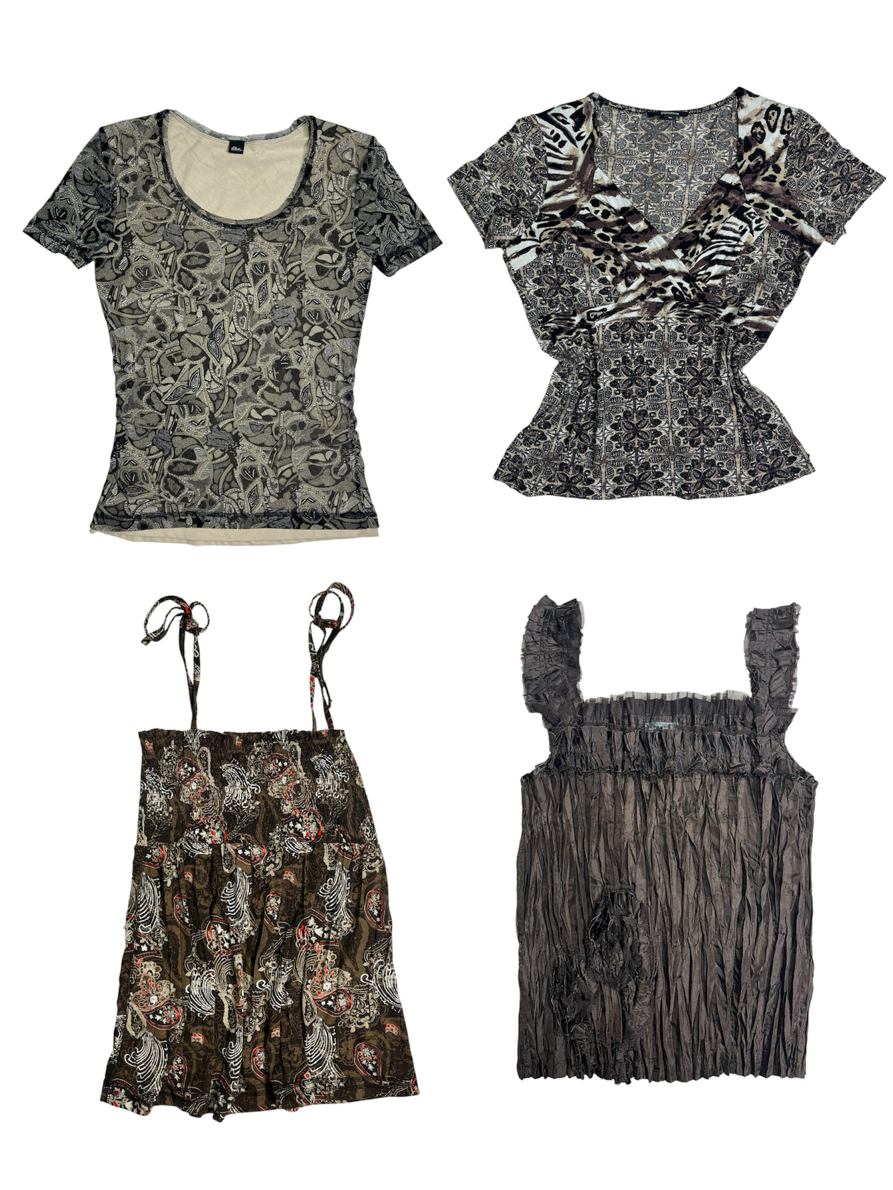 Y2K Earthy Tone Tops: TT-156