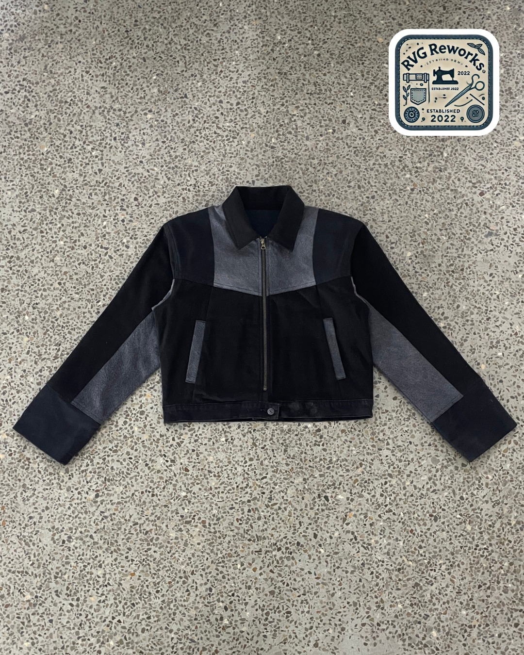 Jaqueta Cropped de Jeans Reciclado