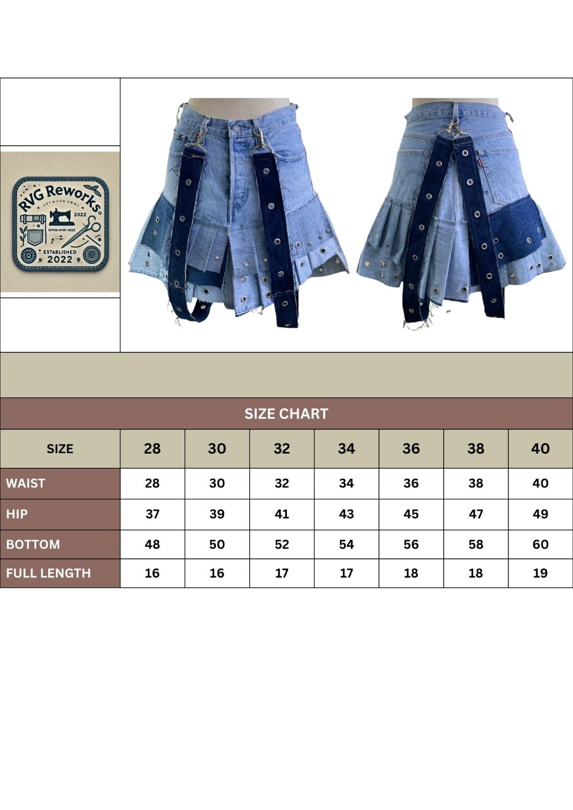 Saia Mini de Jeans Reciclado