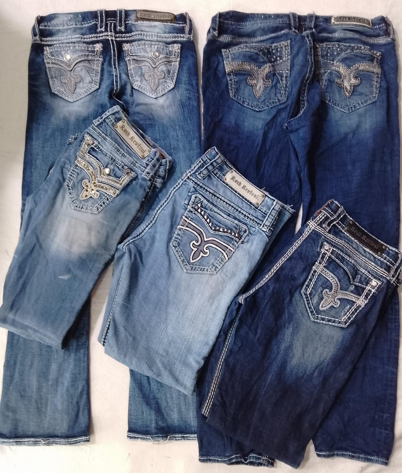 CR6758 Rock Revival Flare Jeans