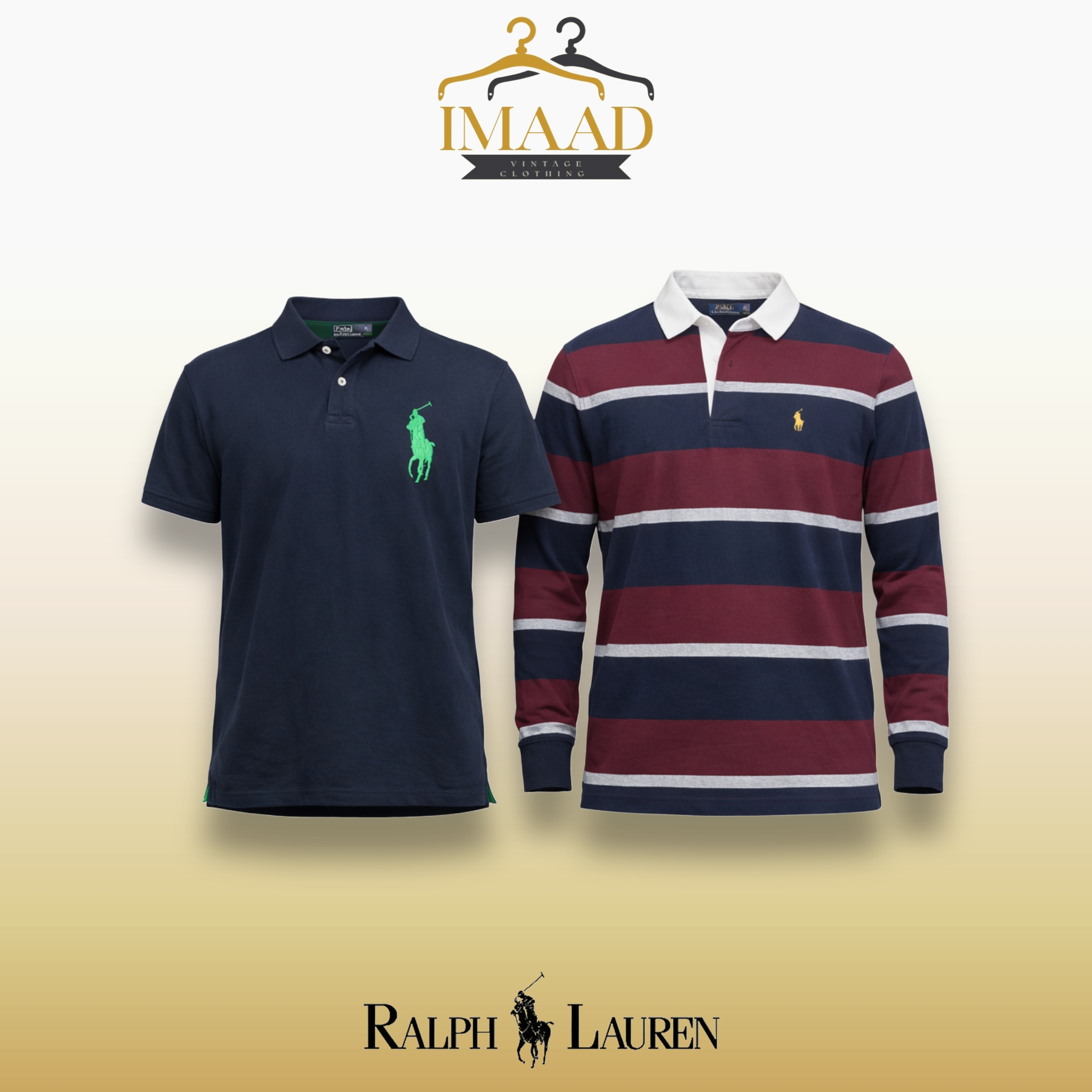 Camicia da rugby e grande pony Ralph Lauren