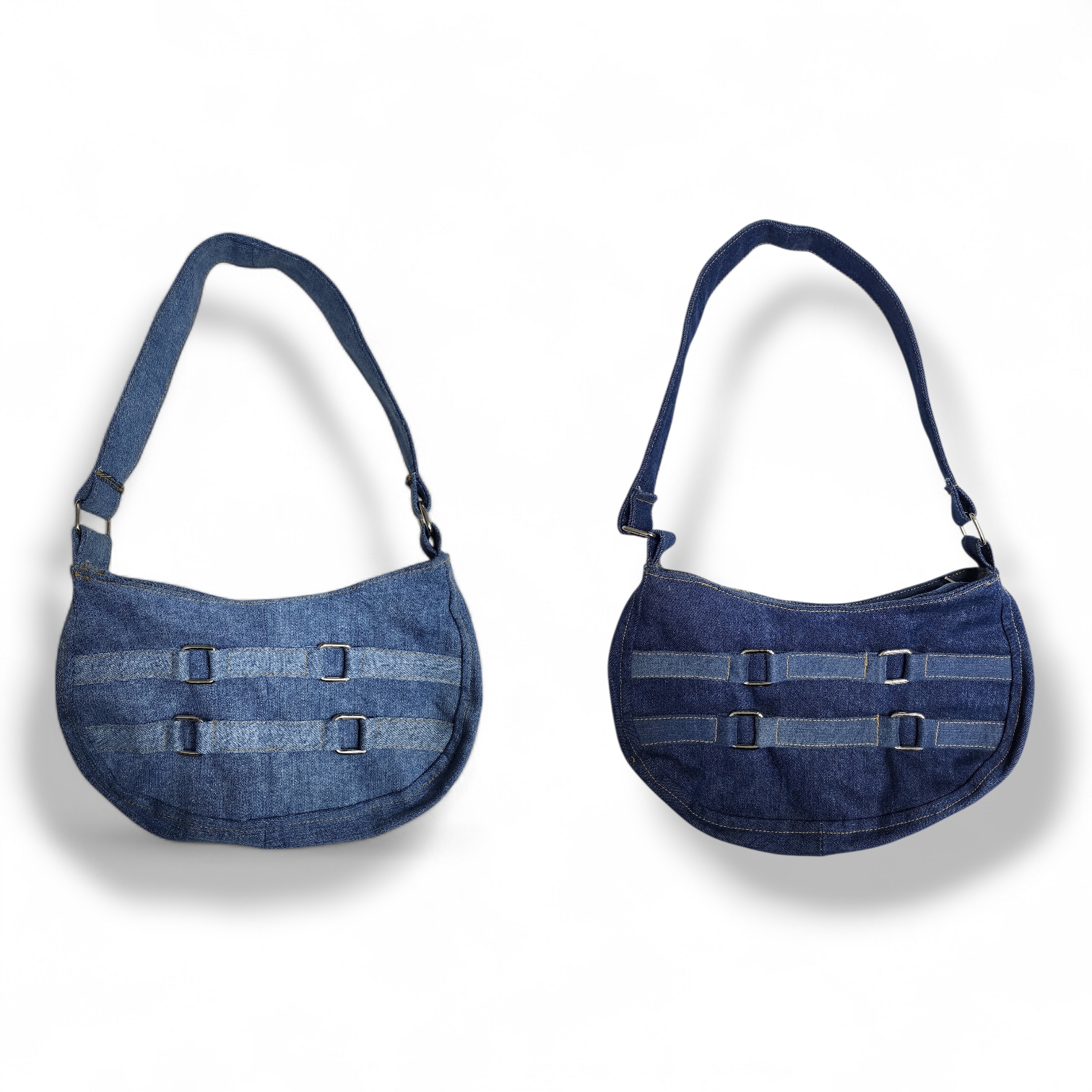 BORSA A SPALLA IN DENIM UPCYCLED Y2K