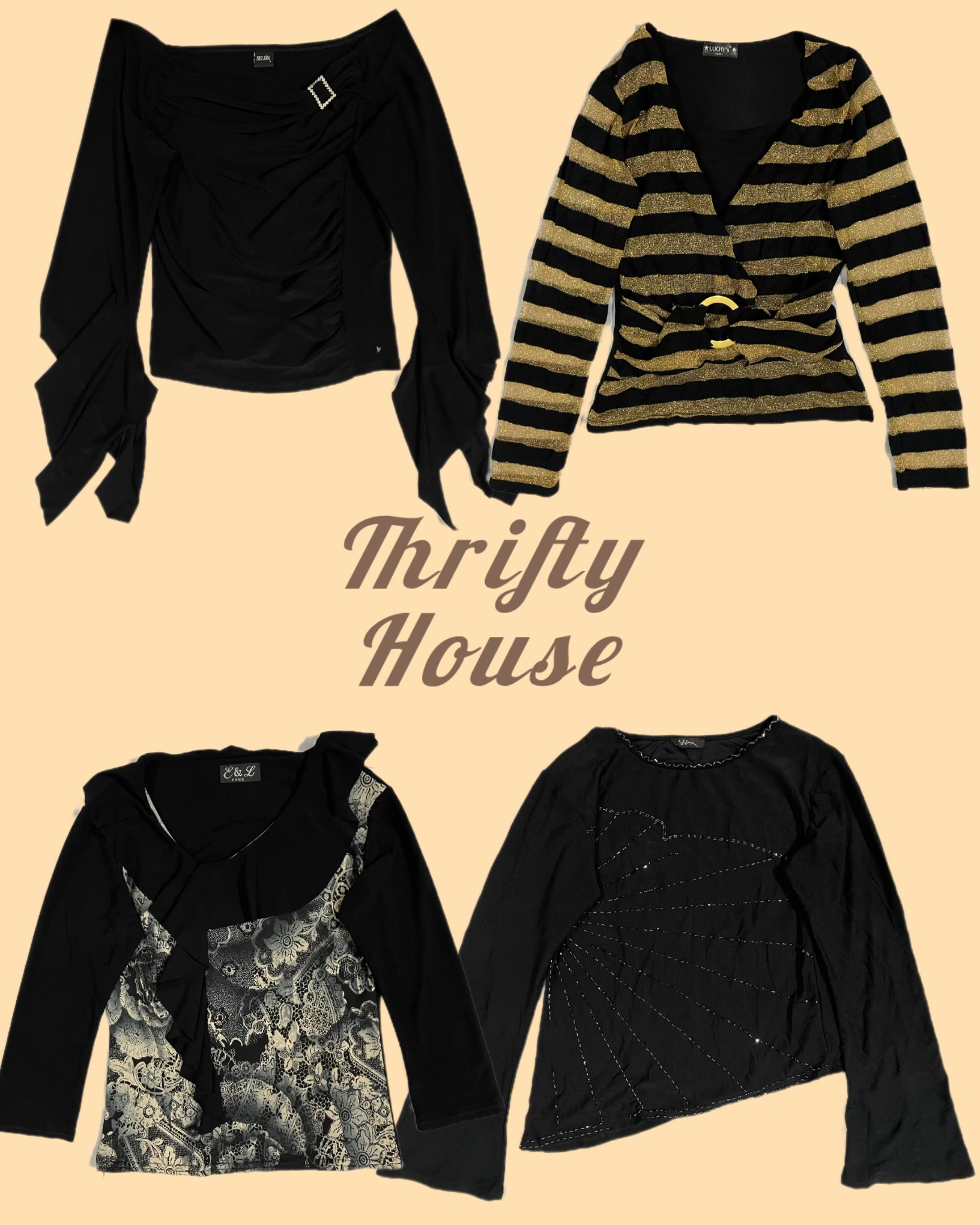 Cyber Goth Cutie Black Y2k Tops(TH/242)