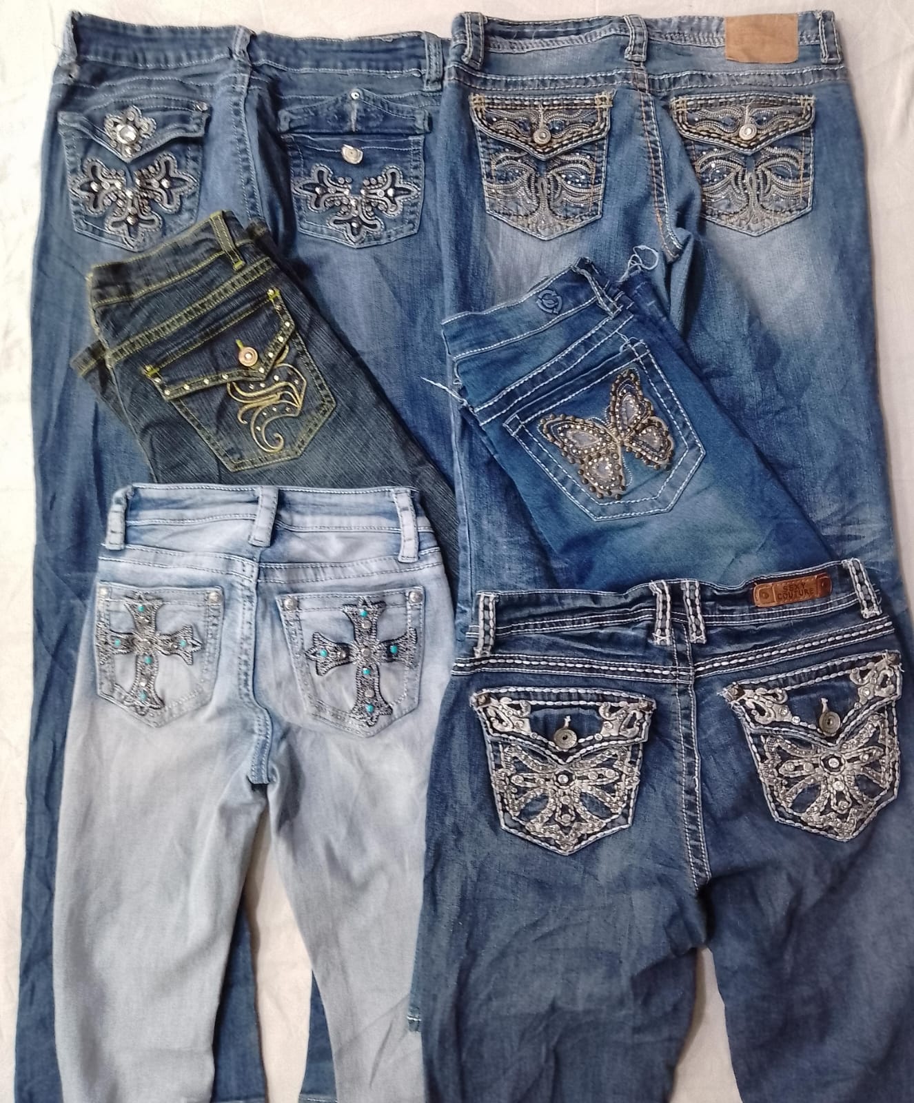 CR6786 Y2K Flare & Straight Jeans