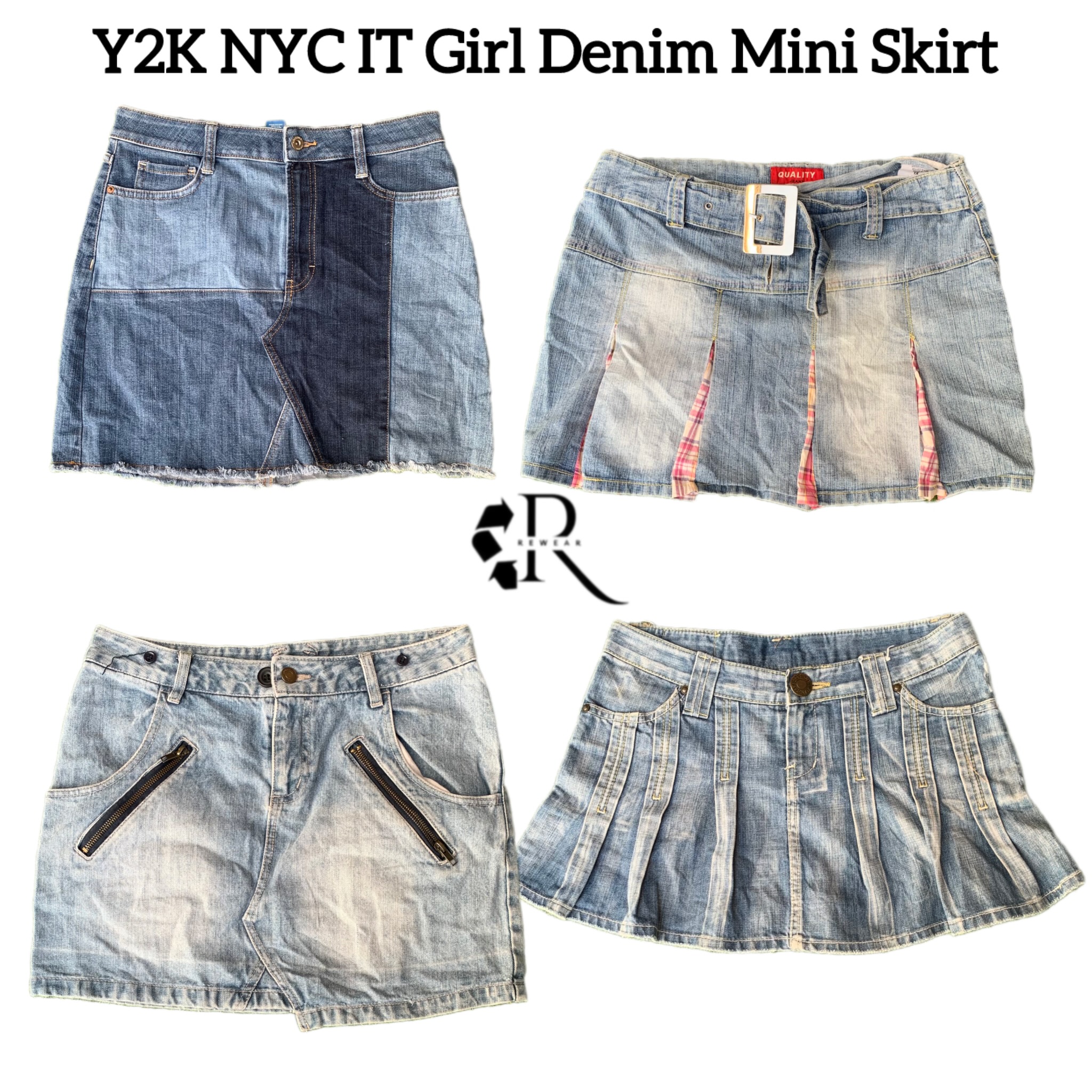 Jupes mini en denim Y2K NYC IT Girl RW-1602
