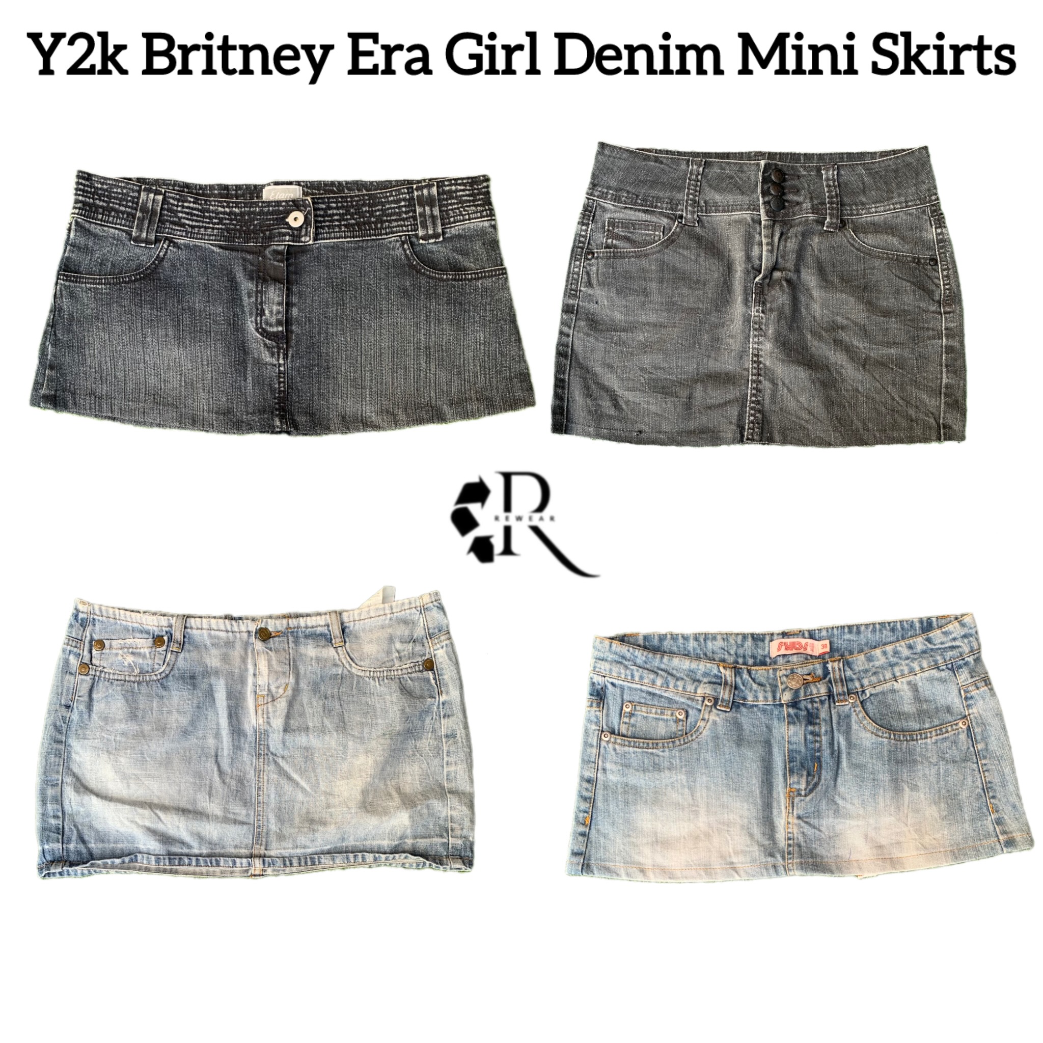 Jupes mini en denim de l'ère Britney Y2k RW-1605